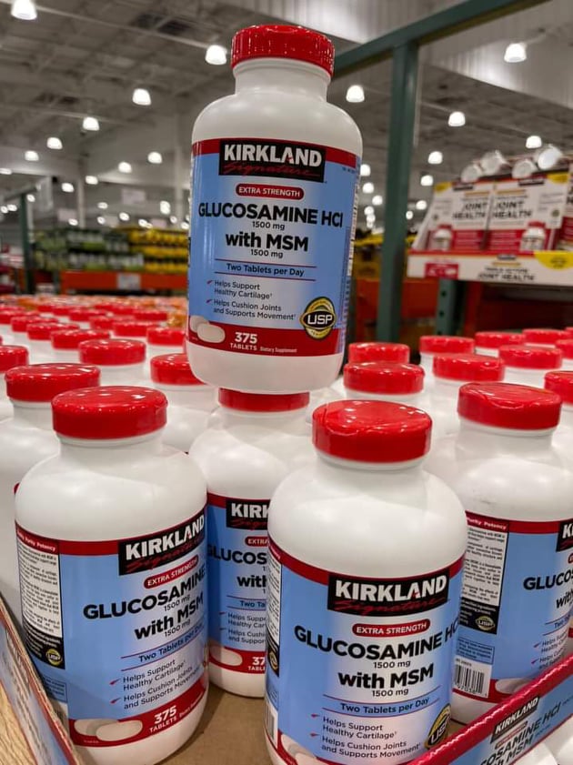 Viên uống bổ khớp của Mỹ Kirkland Signature Glucosamine with MSM 375 viên