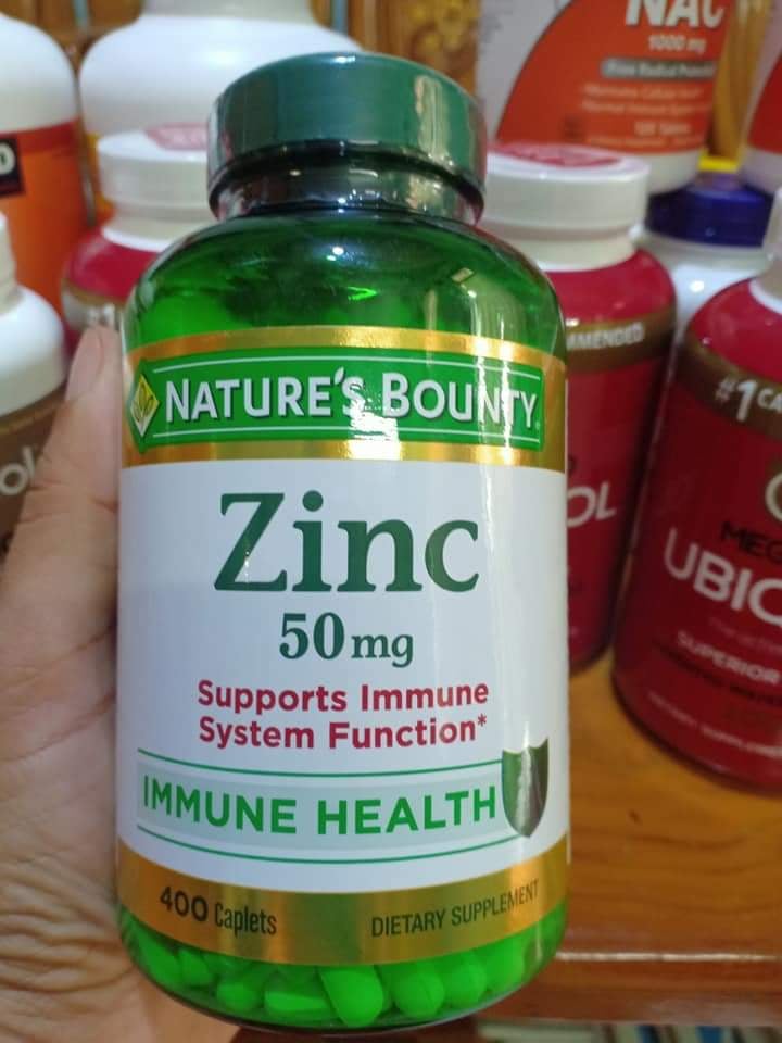 Viên uống bổ sung kẽm Nature’s Bounty Zinc 50mg 400 viên