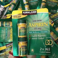 Bảo vệ tim mạch, ngăn ngừa đột quỵ Kirkland Low Dose Aspirin 81mg 2x 365 viên