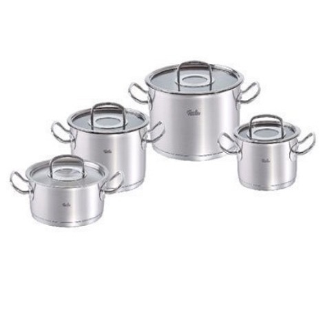 Bộ nồi inox Fissler Original Pro 4 món cao cấp (nắp kính) tiện dụng