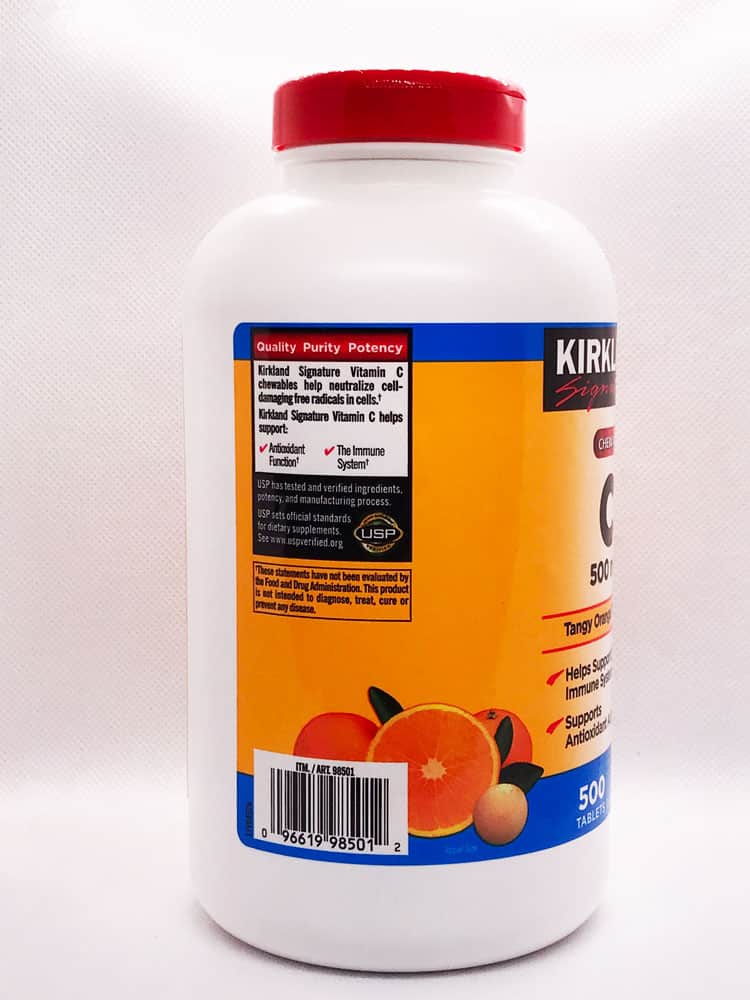 Kẹo ngậm bổ sung Vitamin C Kirkland Signature Vitamin C 500mg 500 viên