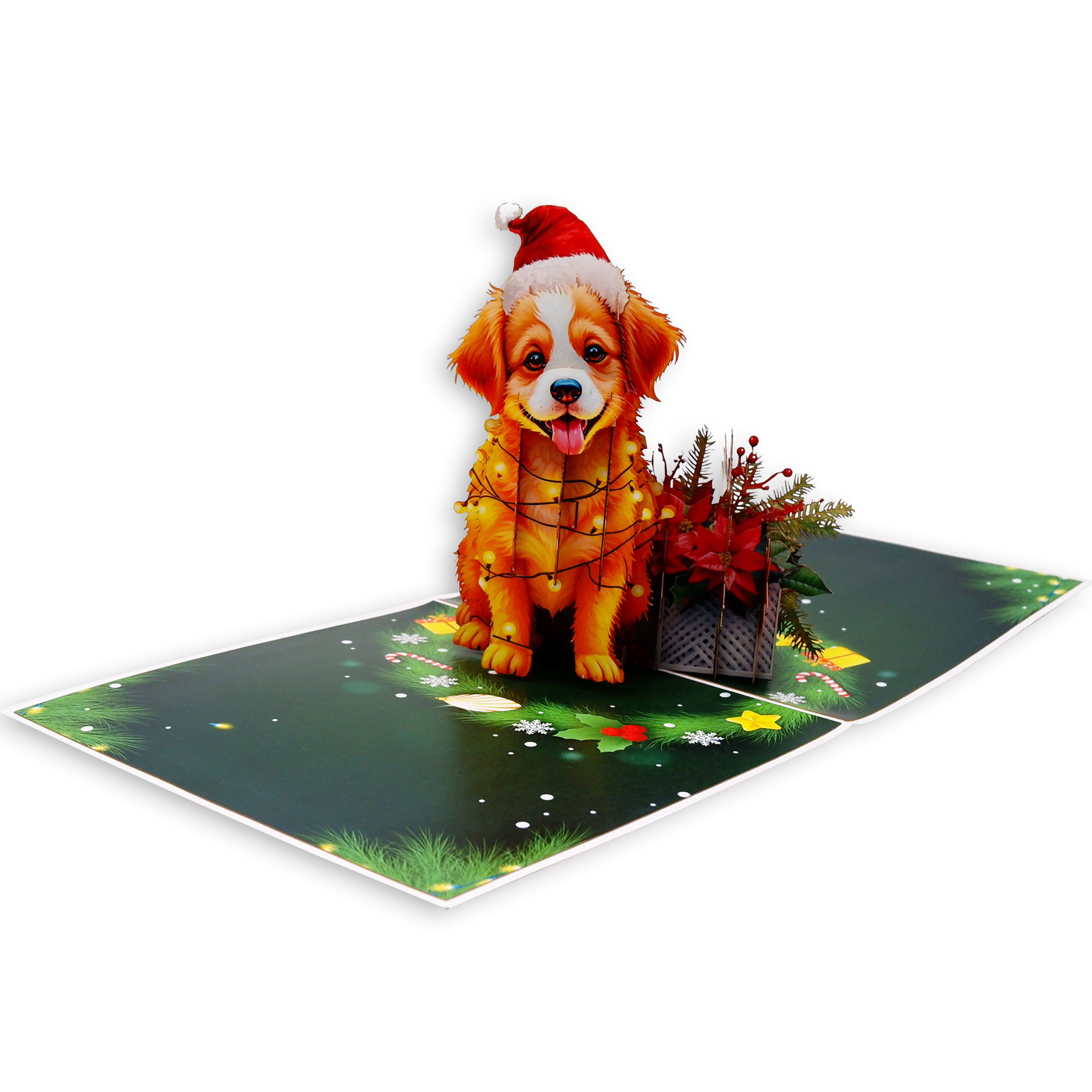 3D Pop Up Christmas Dog Card