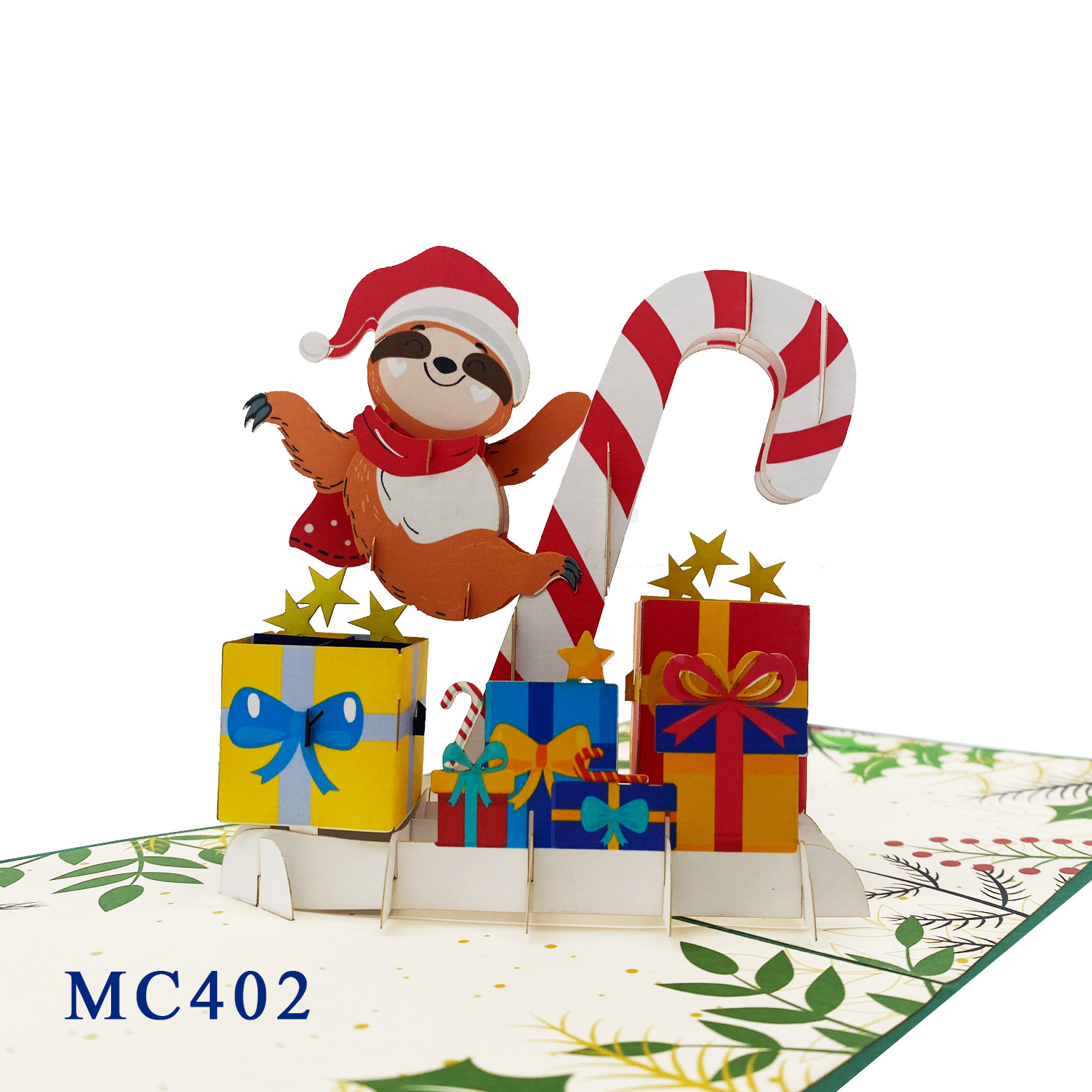 Christmas Sloth Pop Up Card