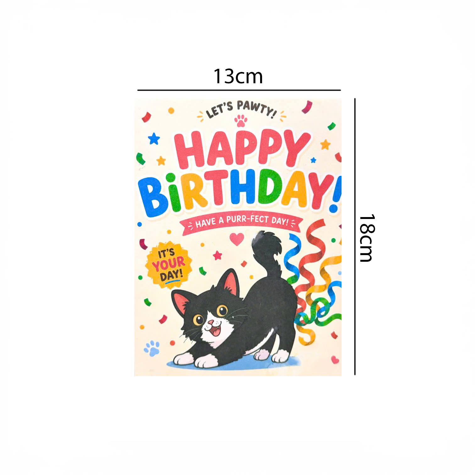 Happy Birthday Cat Pop Up 3D Greeting Card