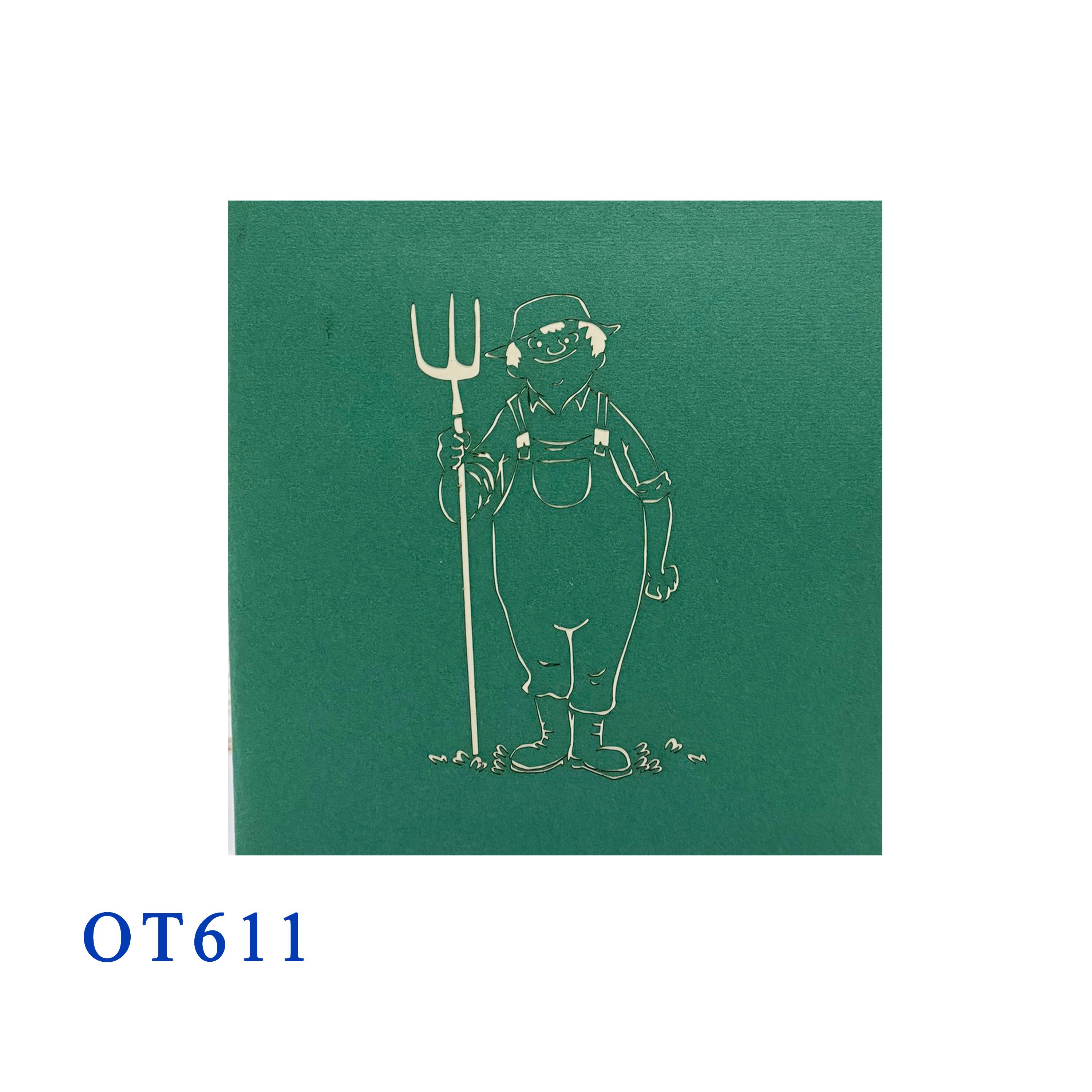 Farmer Pop Up Card