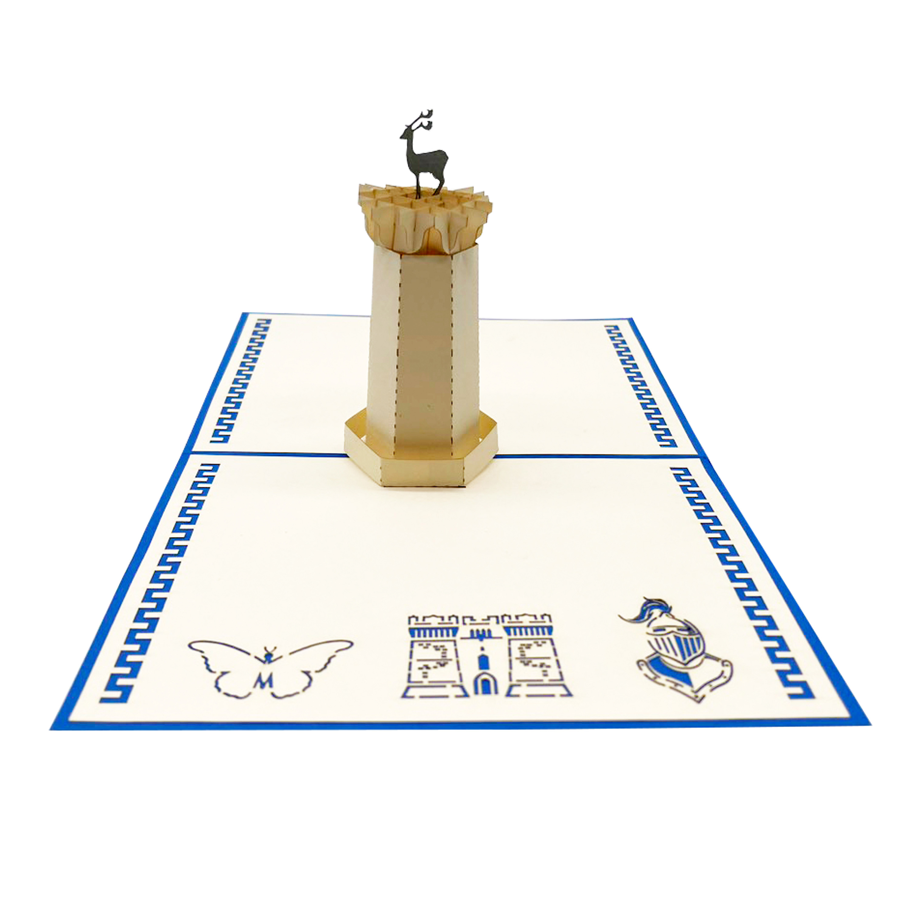 Rhodes Greece Pop Up Card