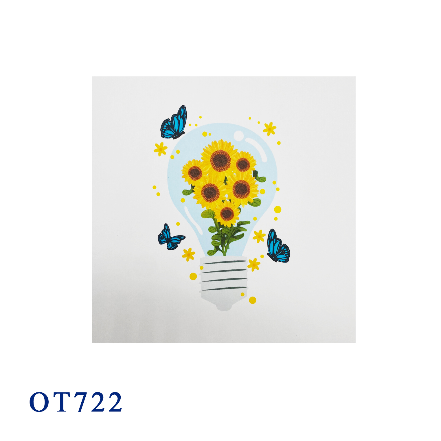 Light Bulb Sunflowers Pop Up Card