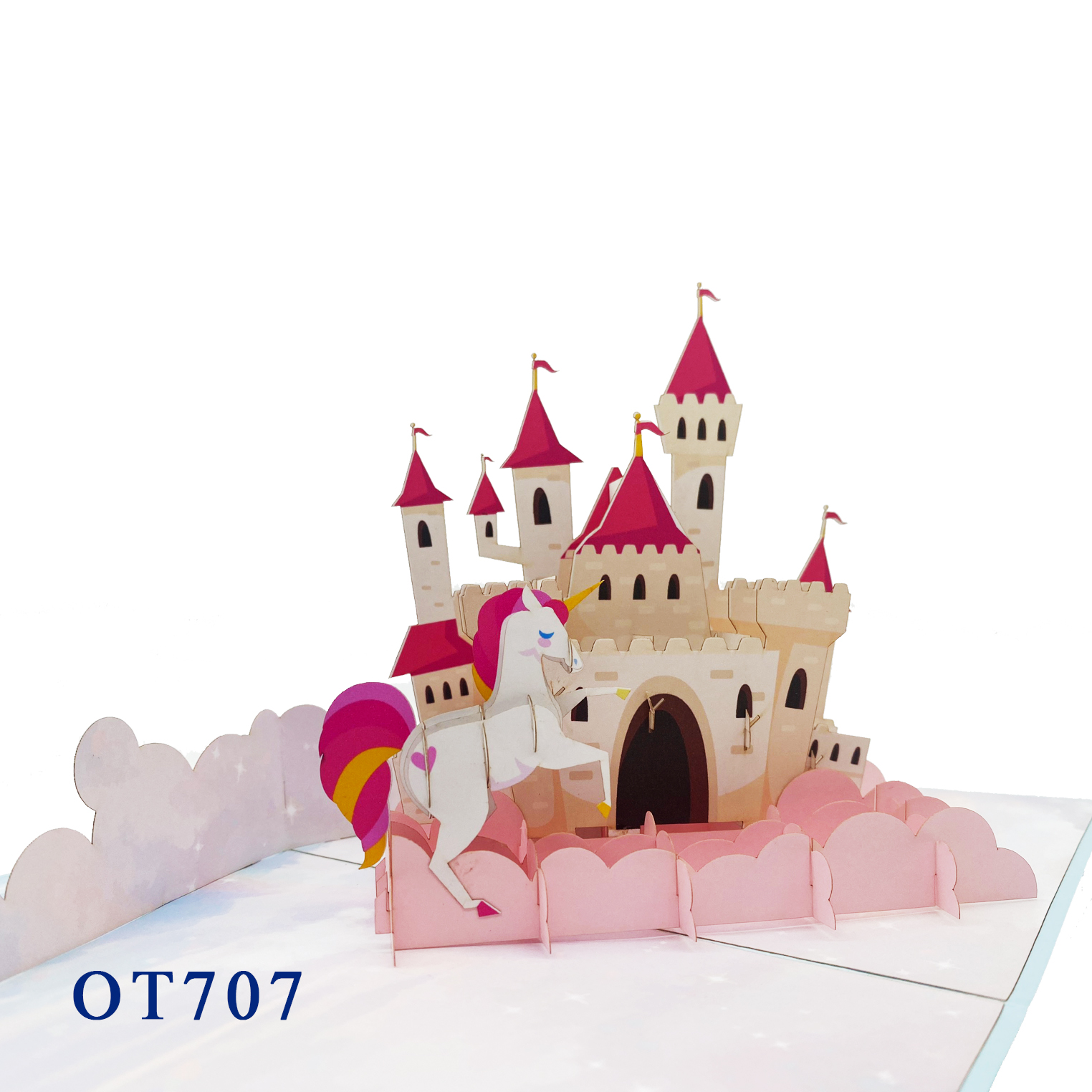 Castle Unicorn Pop Up Card