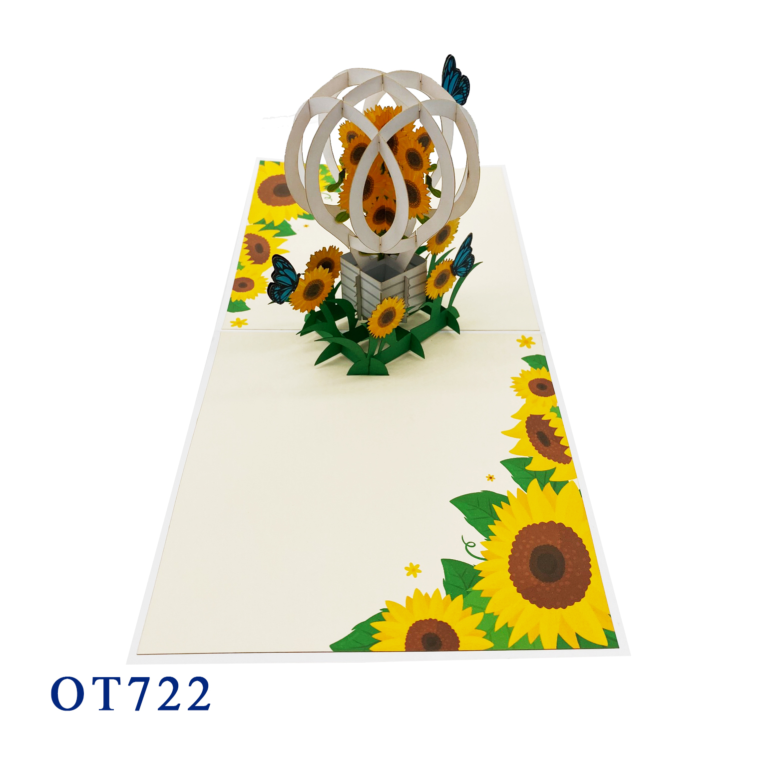 Light Bulb Sunflowers Pop Up Card
