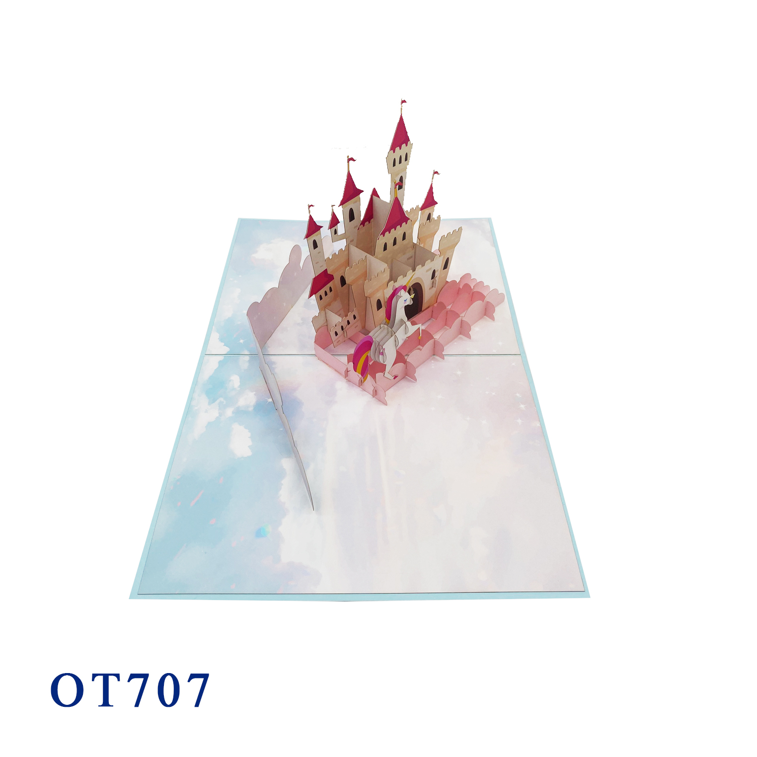 Castle Unicorn Pop Up Card