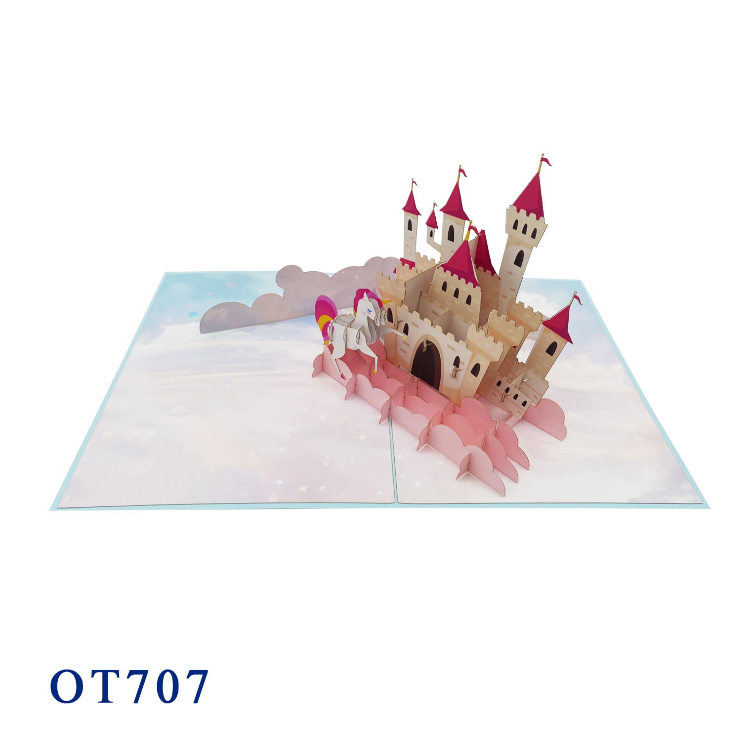Castle Unicorn Pop Up Card