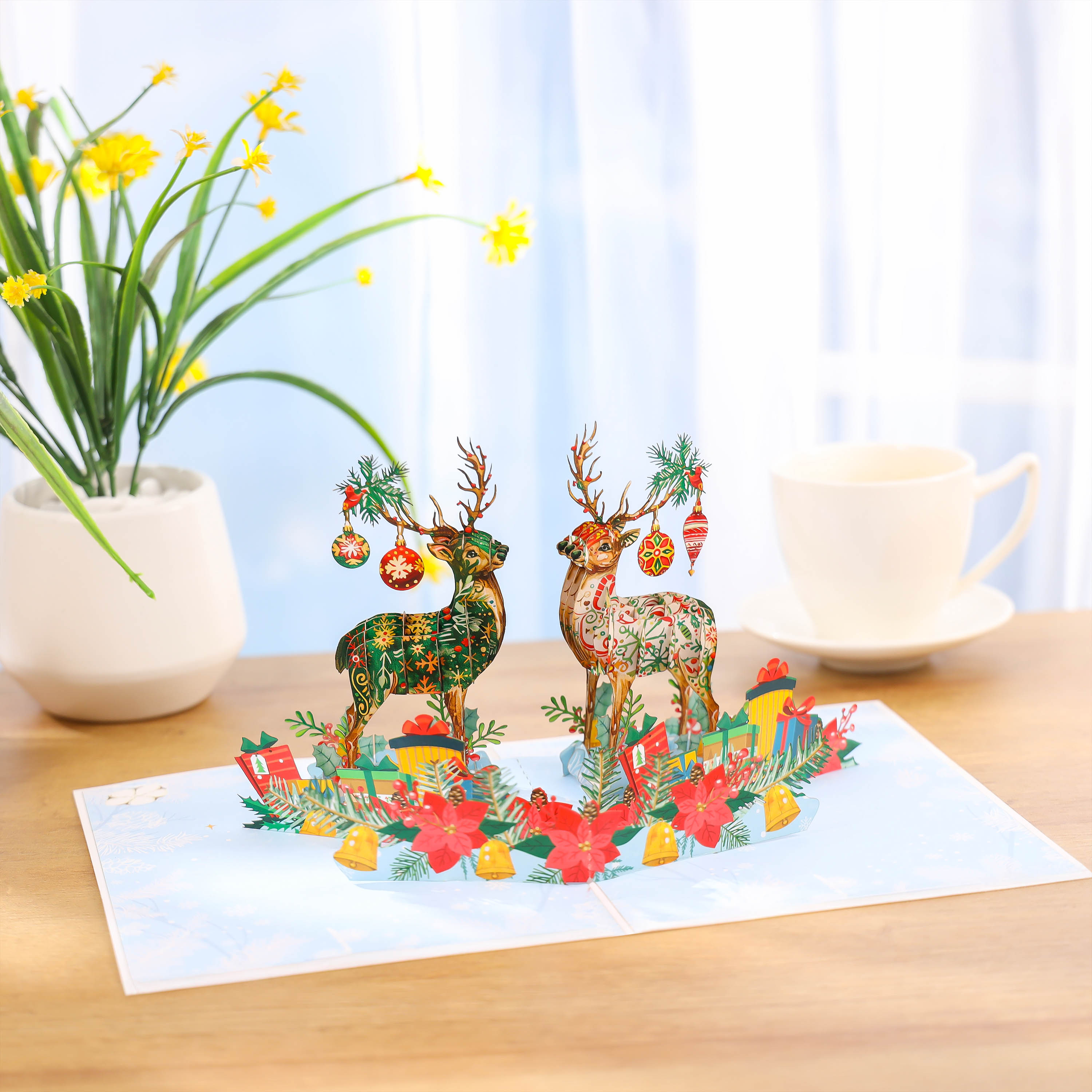 Reindeers Christmas Pop Up Card