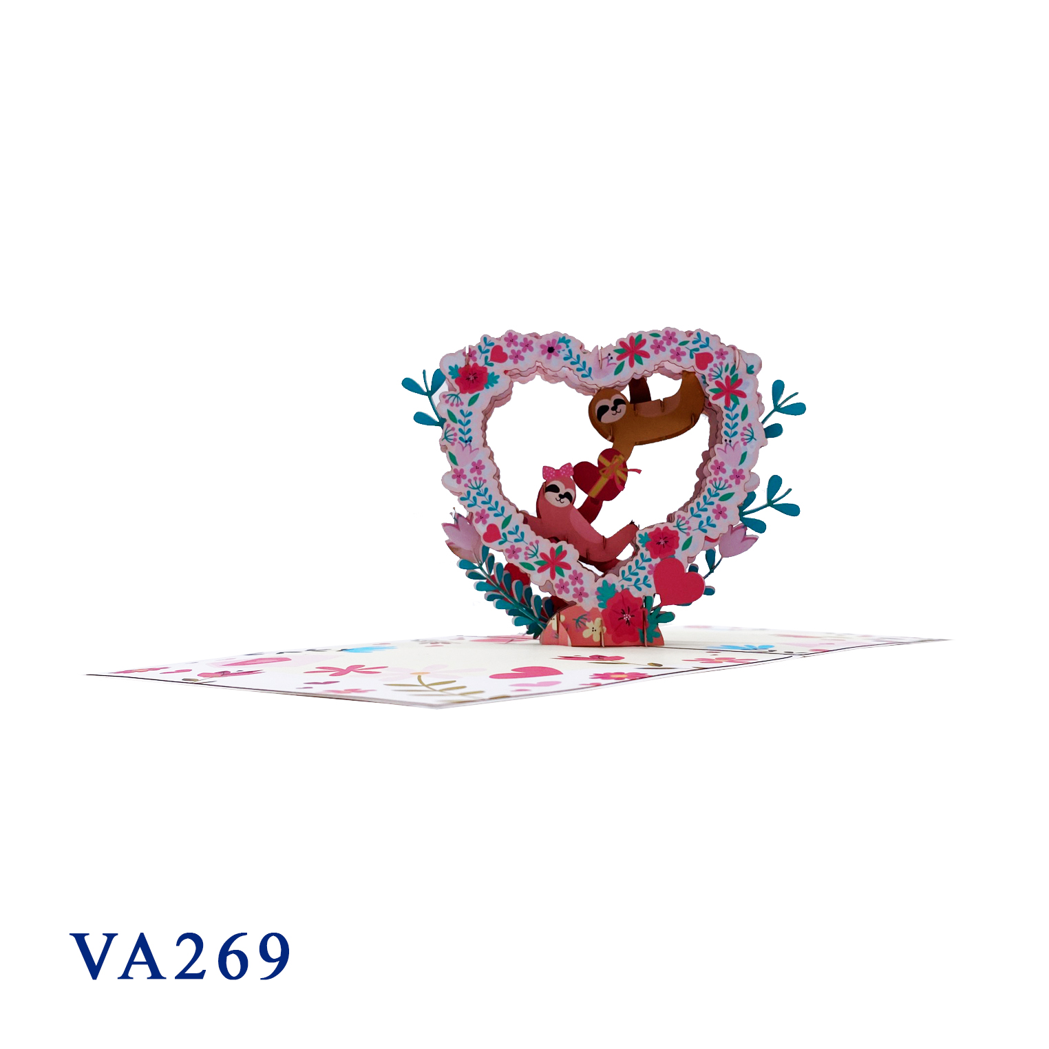 Couple Sloth Pop Up Card