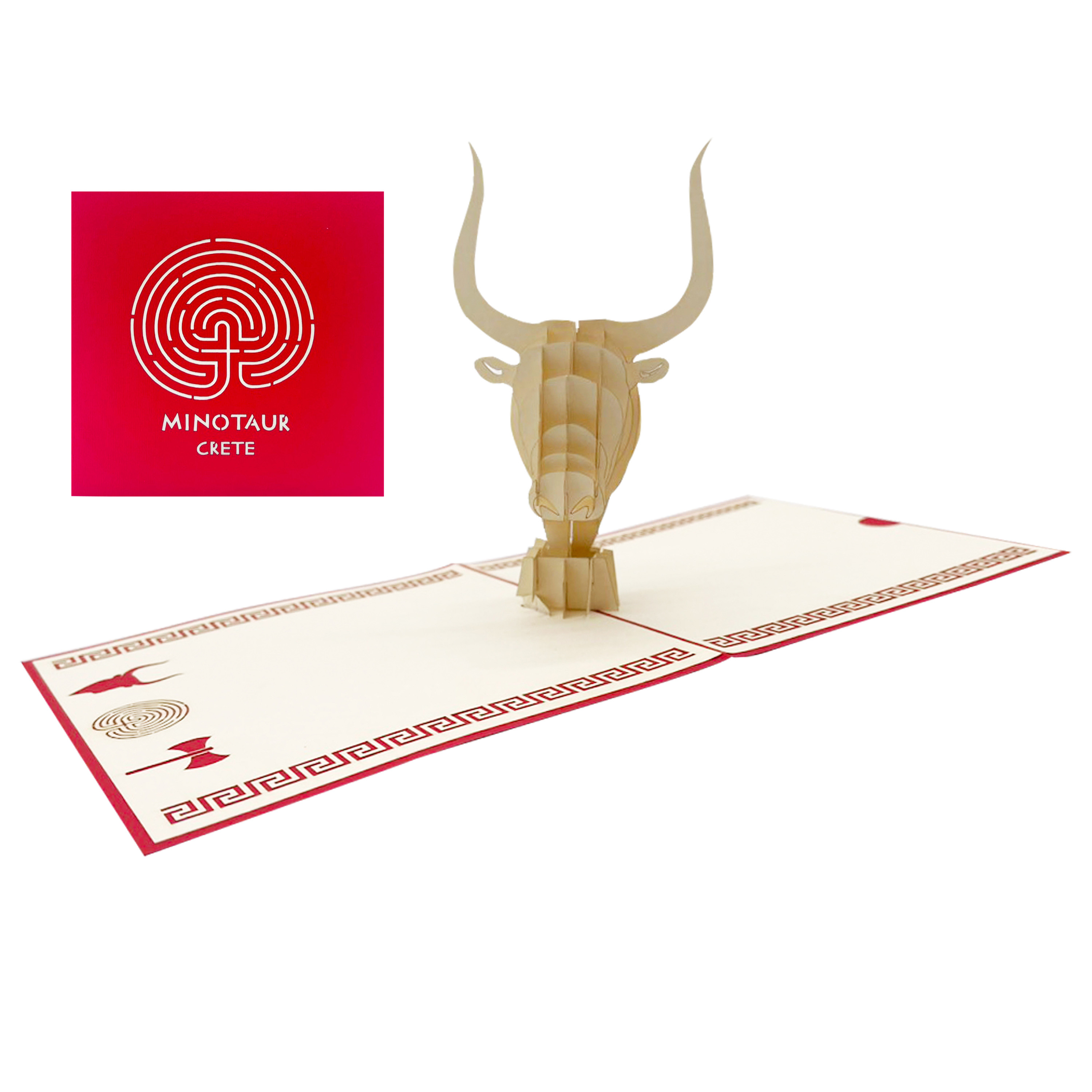 Minotaur Greece Pop Up Card