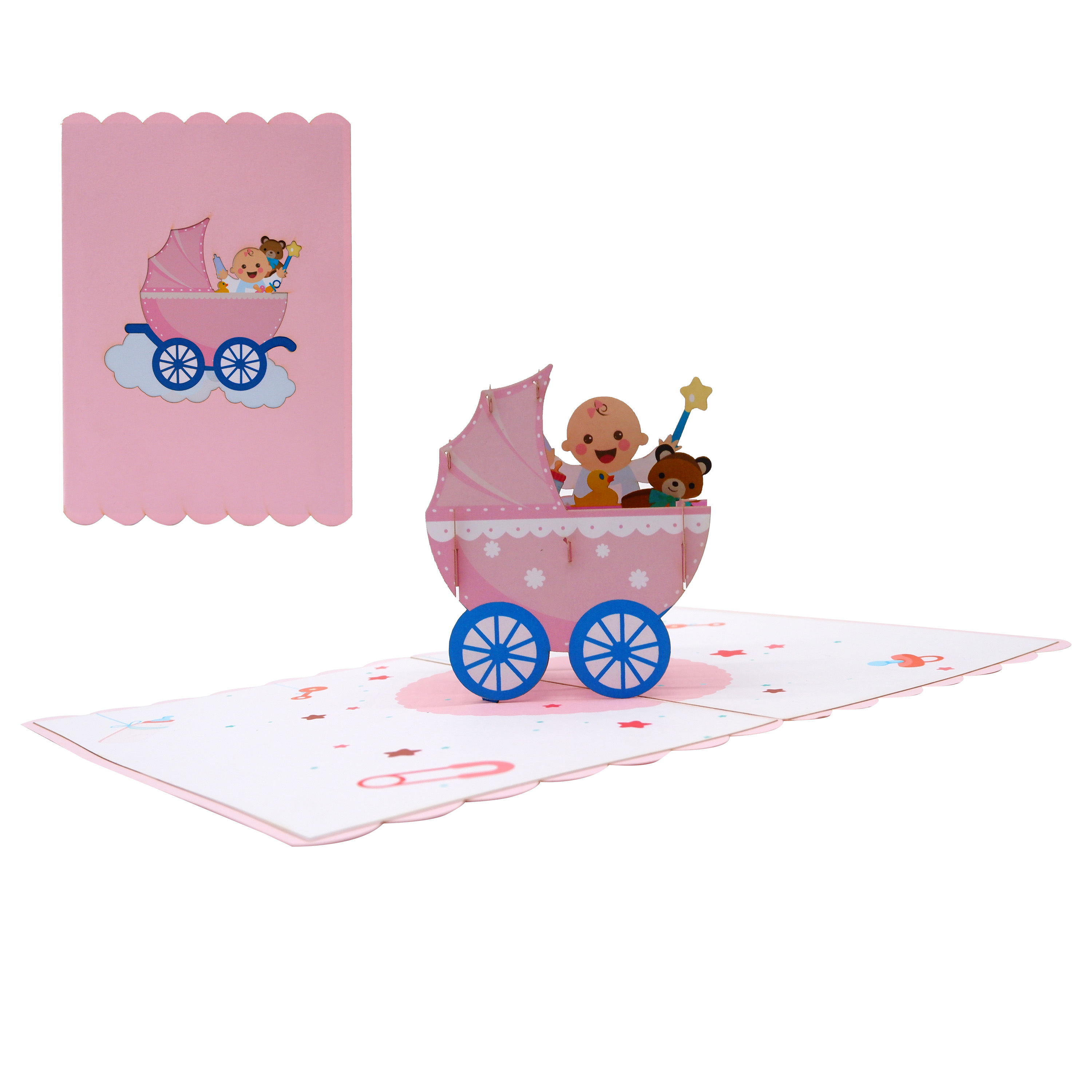New 3D Pop-Up Pram Card