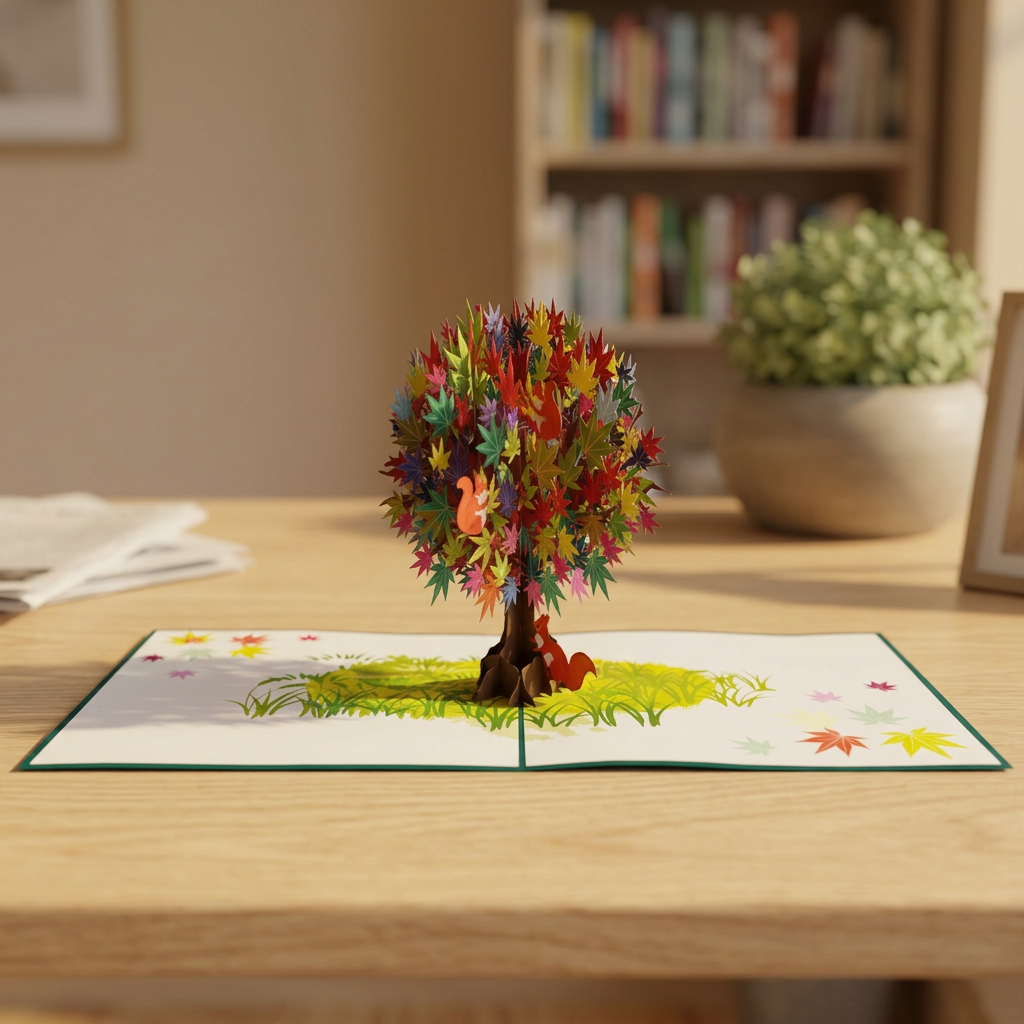 3D Pop Up Tree Greeting Card – Handmade Paper Tree Pop Up Card Wholesale