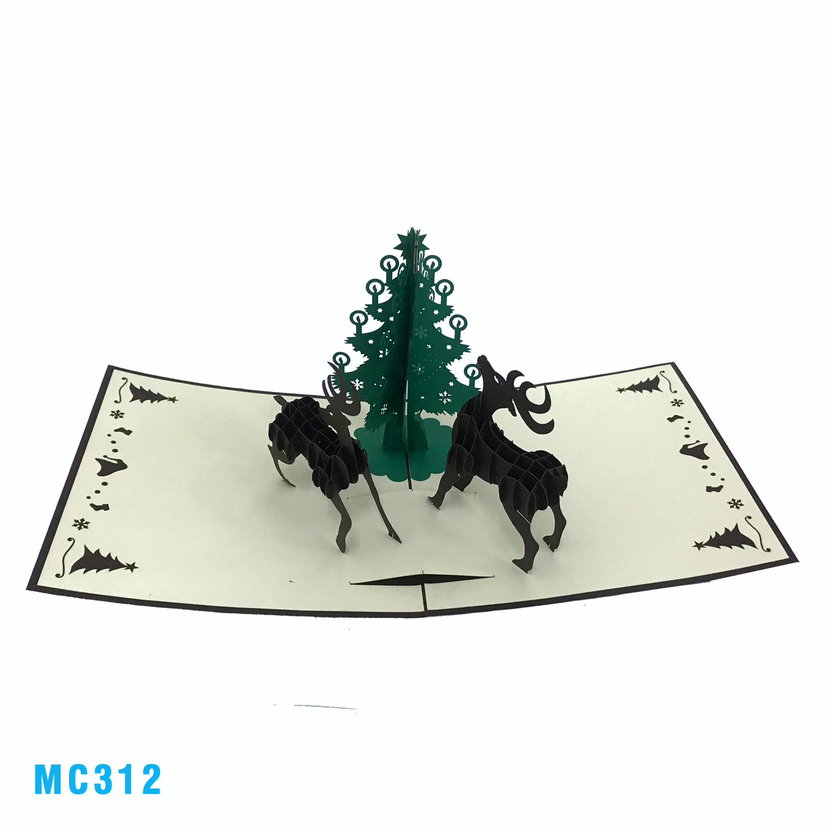 Noel Trees & Reindeers Pop Up Card