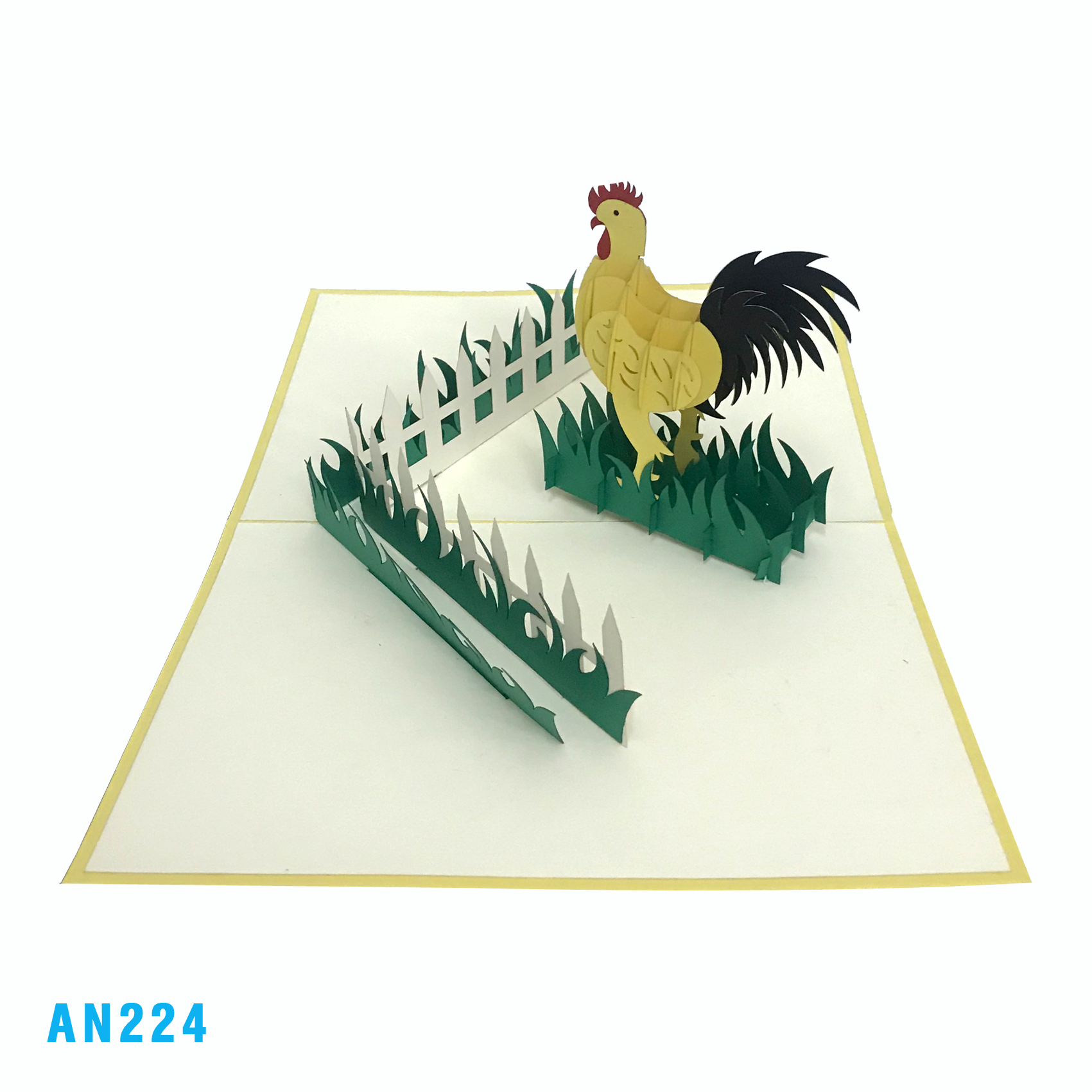 Rooster Pop Up Card