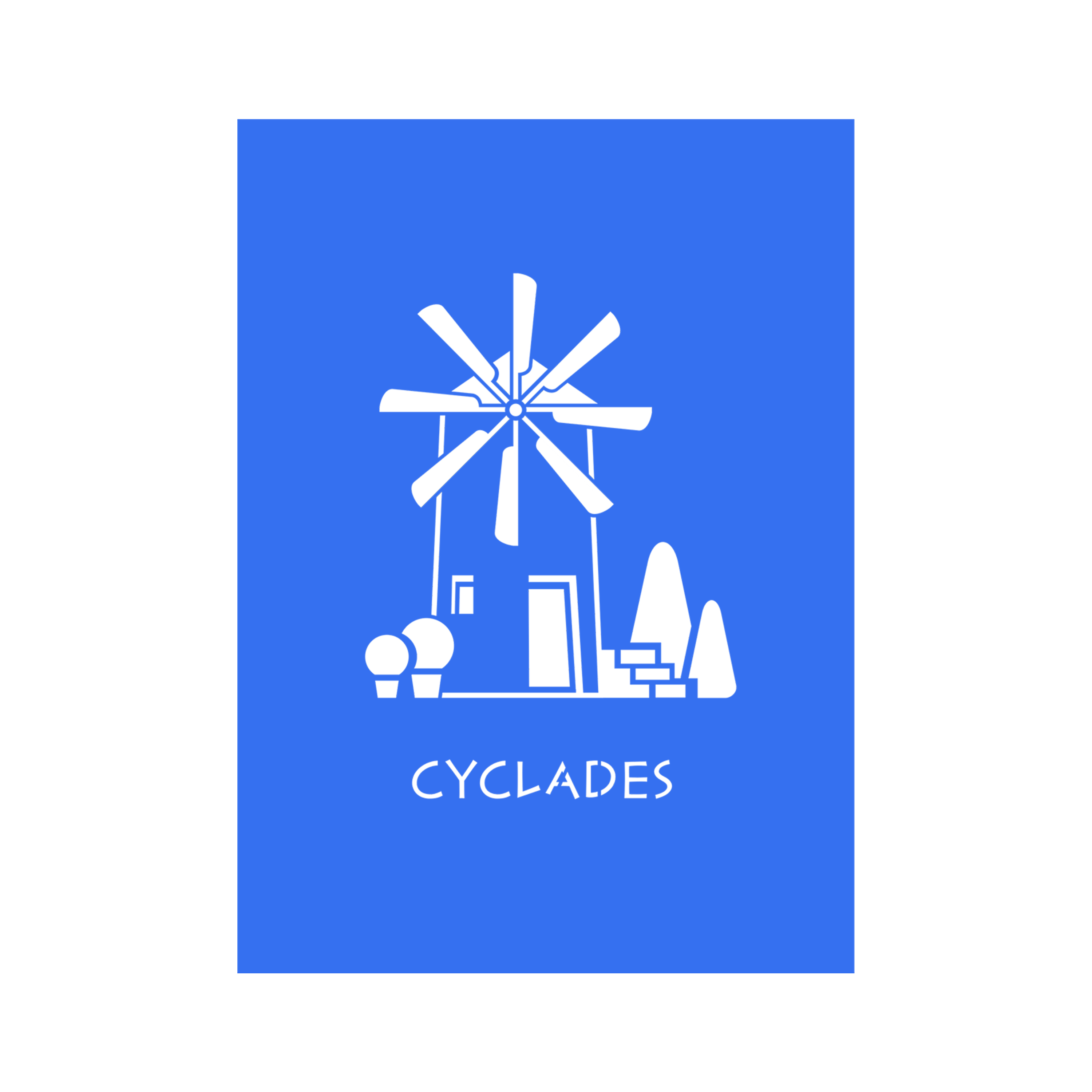 Cyclades Greece Pop Up Card