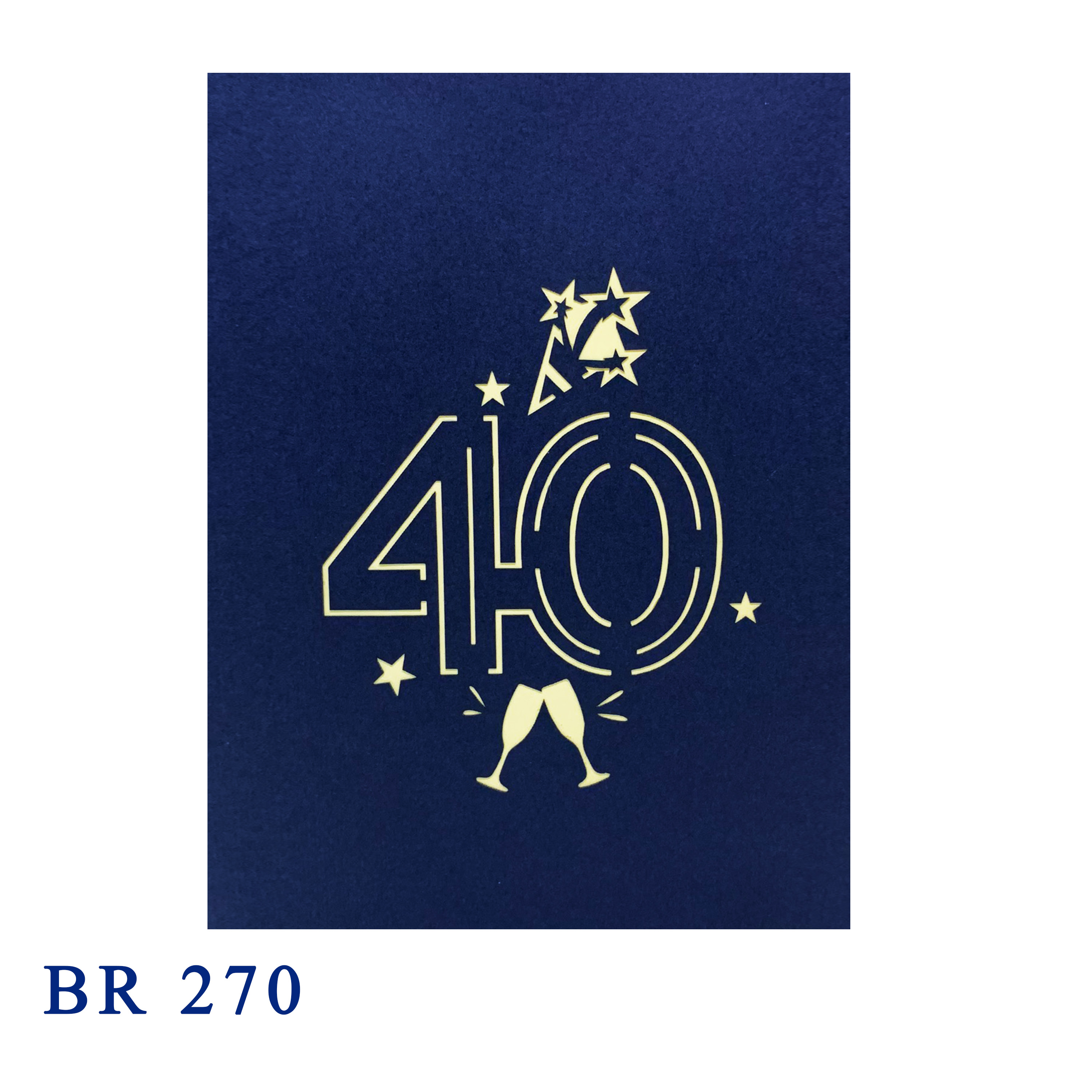 Happy 40th Birthday Pop Up Card