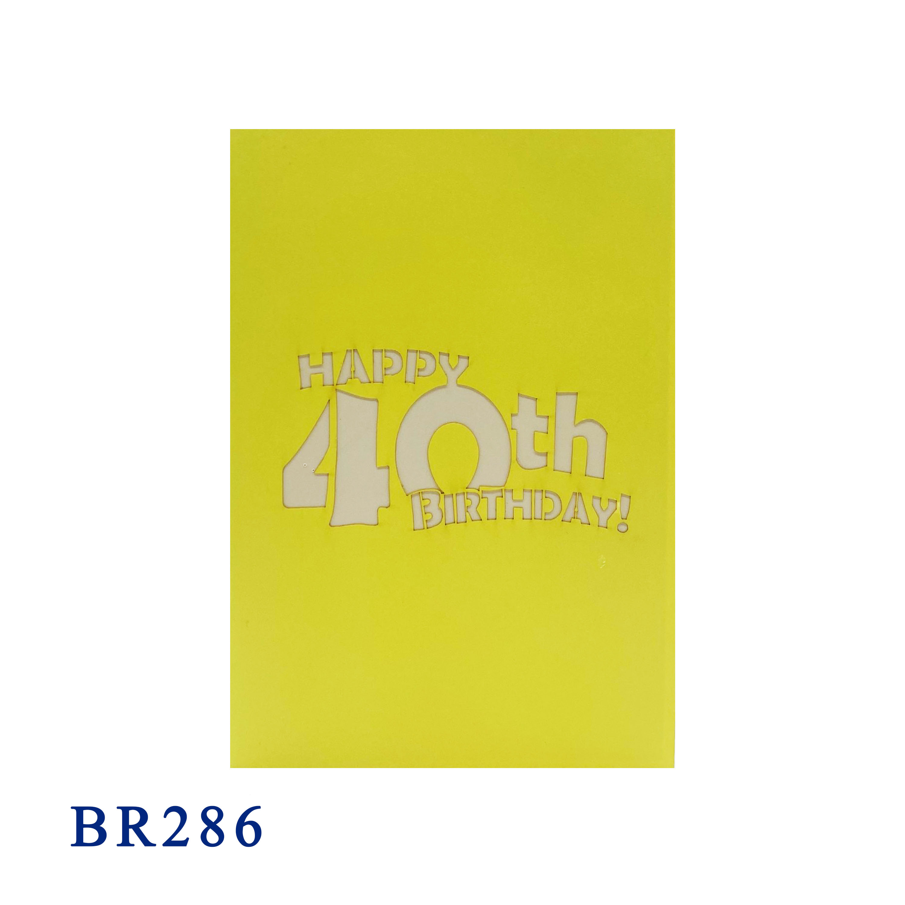 40th Birthday Pop Up Card