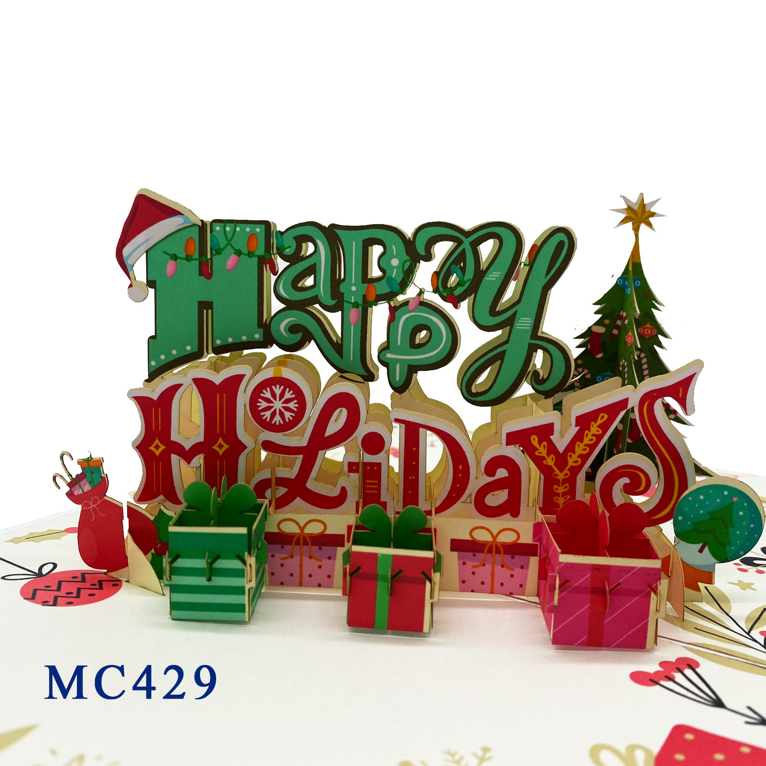 Happy Holiday Pop Up Card