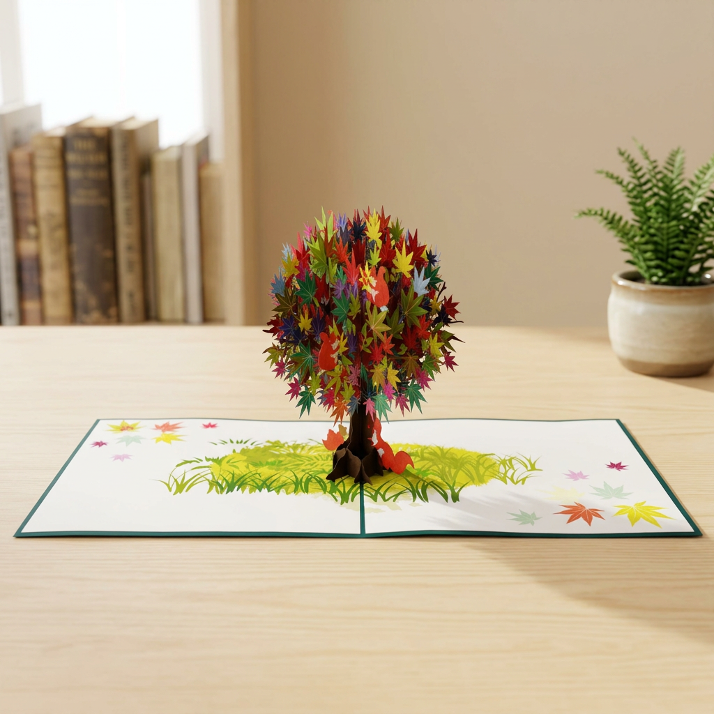 3D Pop Up Tree Greeting Card – Handmade Paper Tree Pop Up Card Wholesale