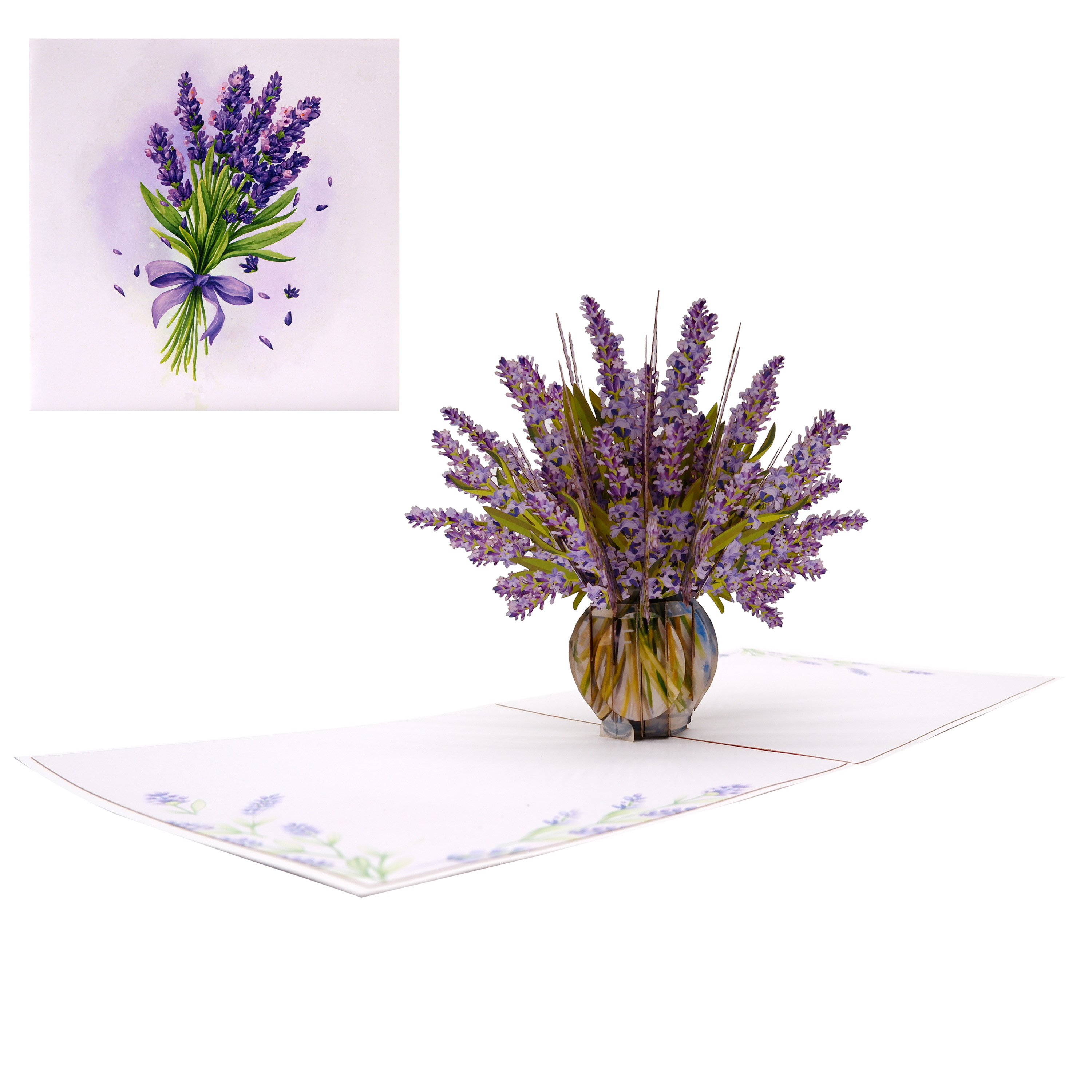 Lavender Bloom Pop-Up Card