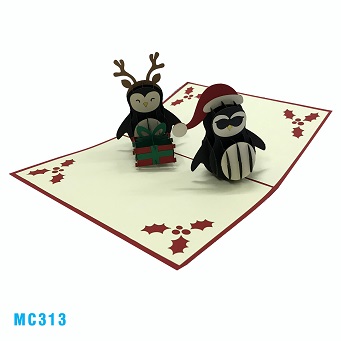 Noel Penguin Pop Up Card