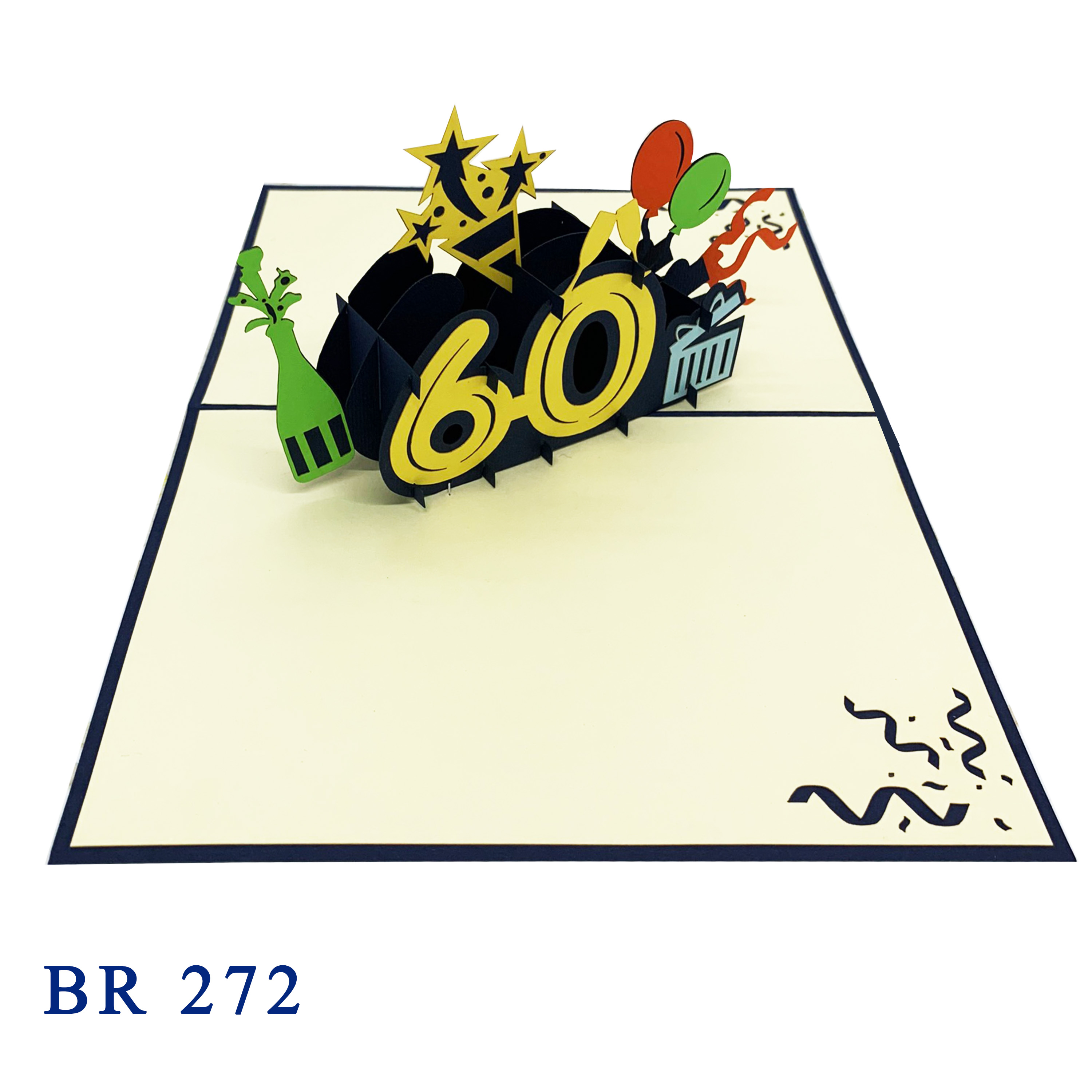 Happy 60th Birthday Pop Up Card