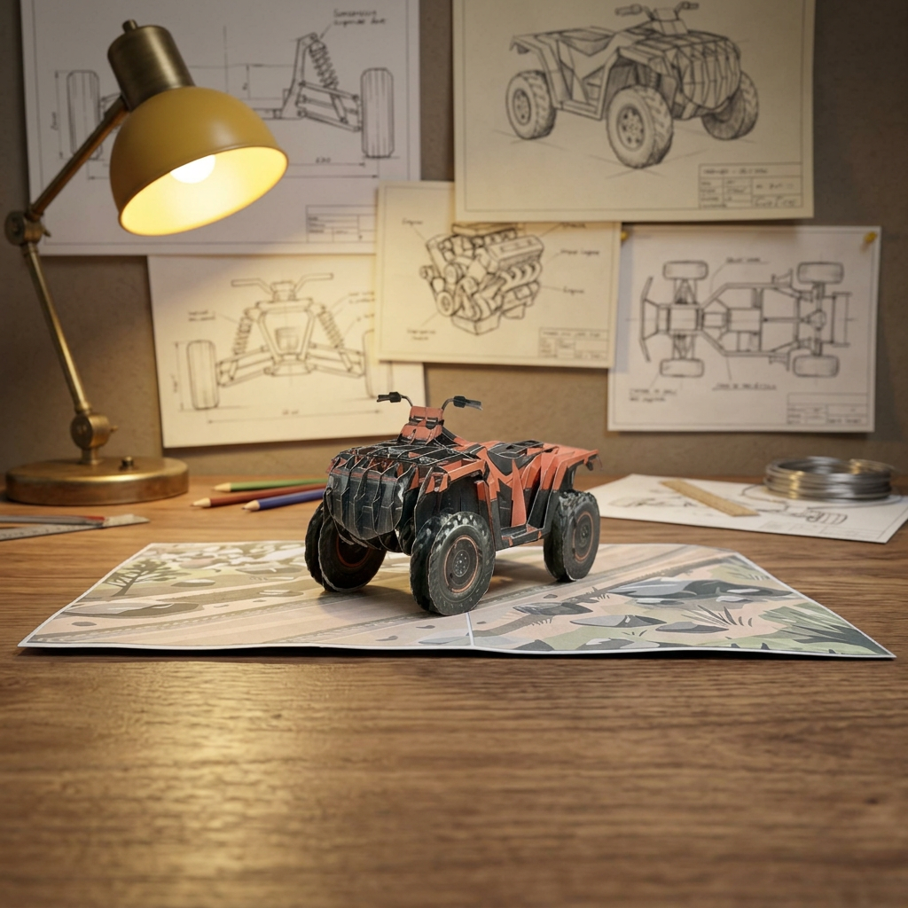 3D Pop Up ATV Birthday Card – Off Road Adventure