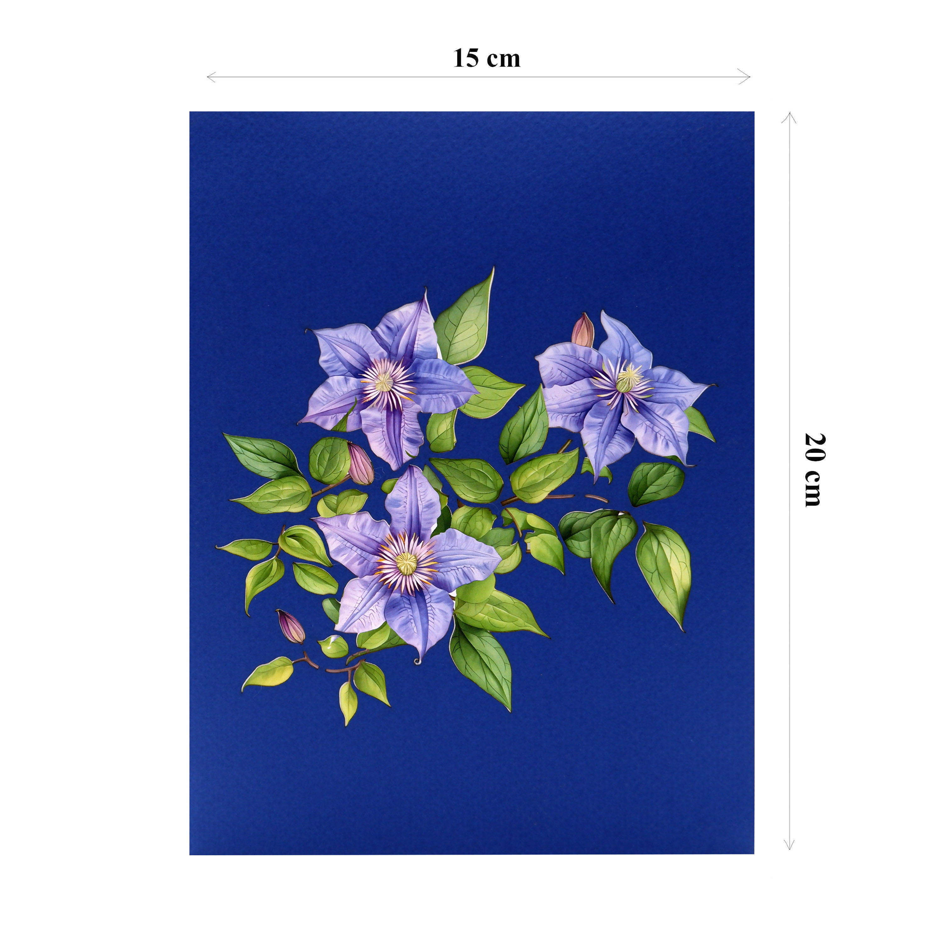 Purple Clematis 3D Pop Up Card