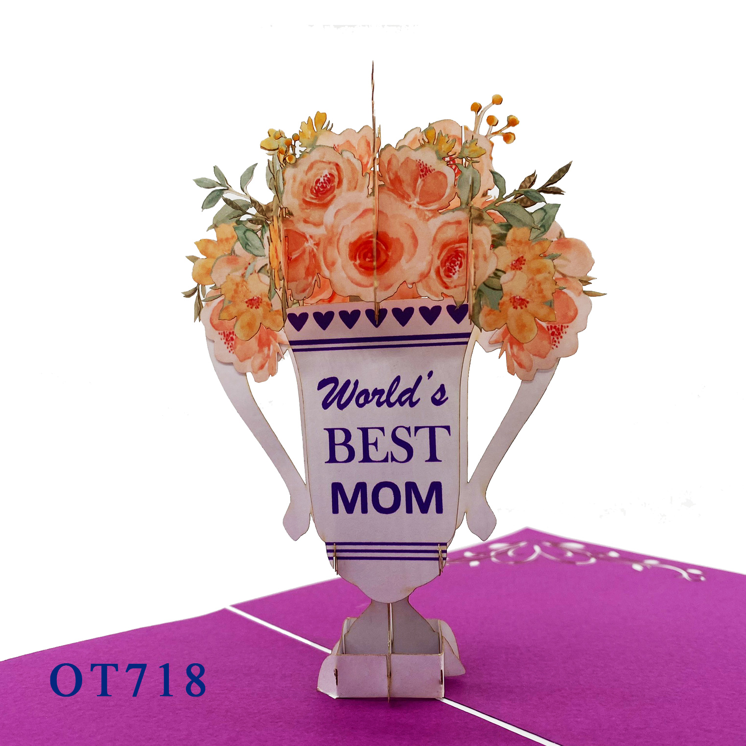 World's Best Mom Pop Up Card