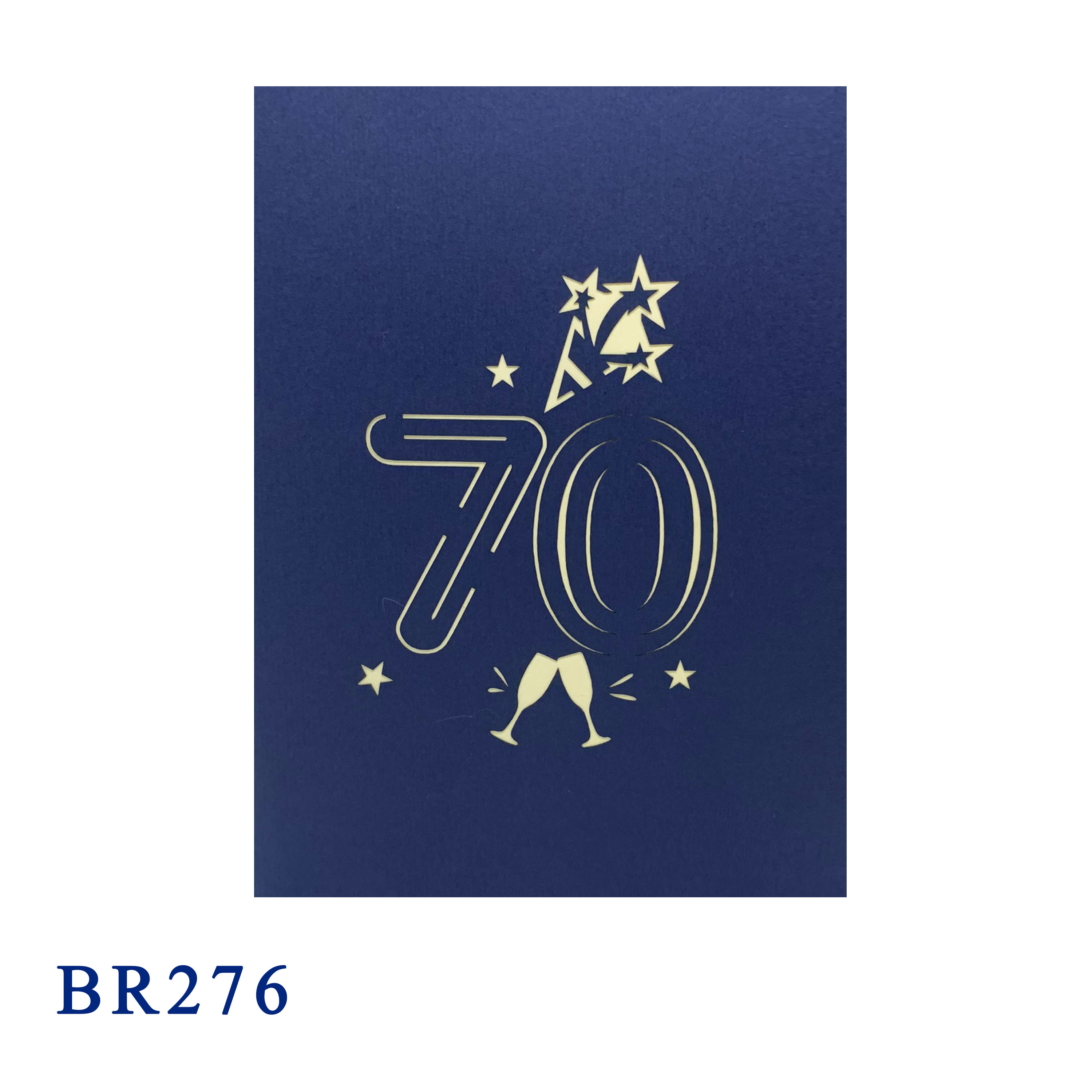 70th Birthday Pop Up Card