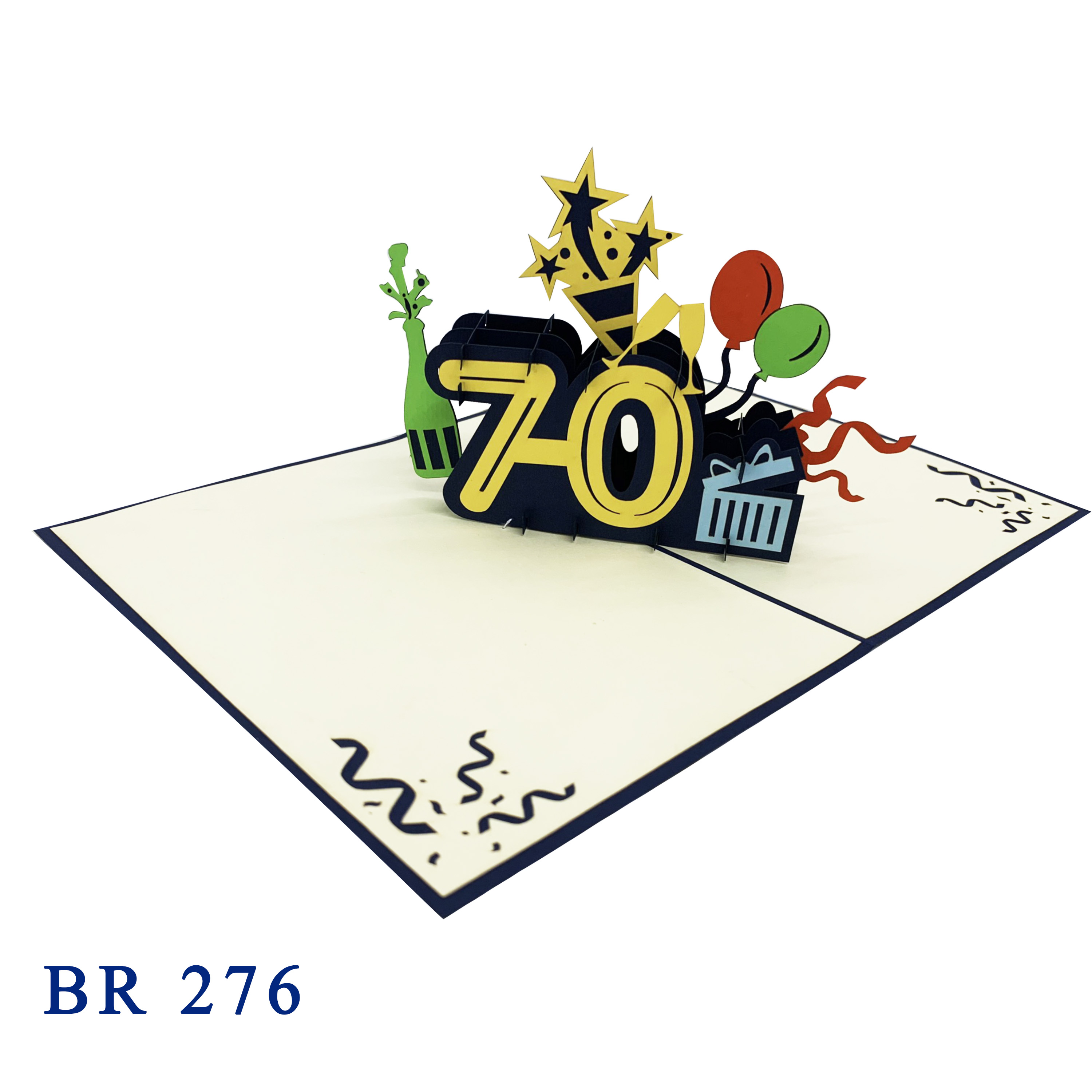 70th Birthday Pop Up Card