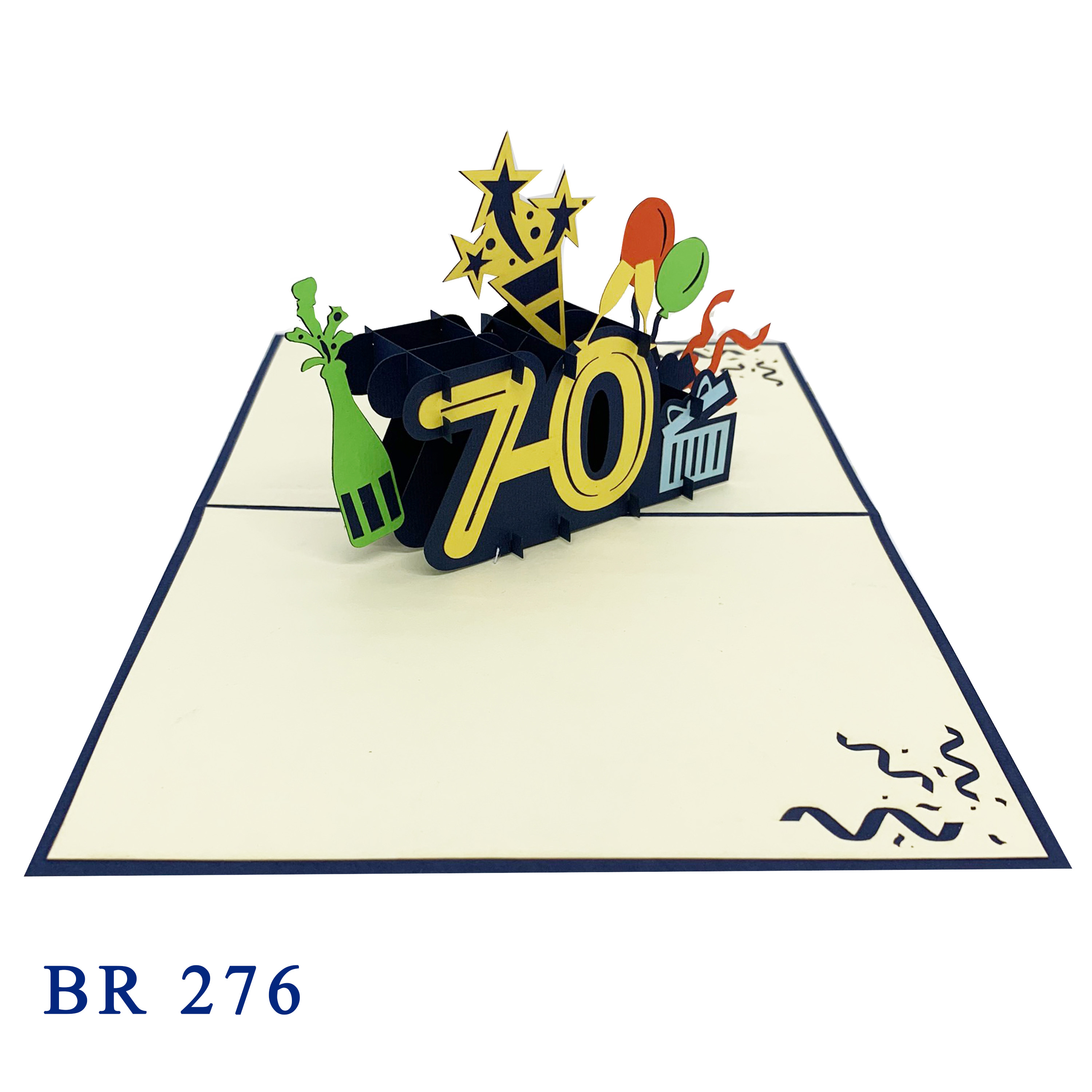 70th Birthday Pop Up Card