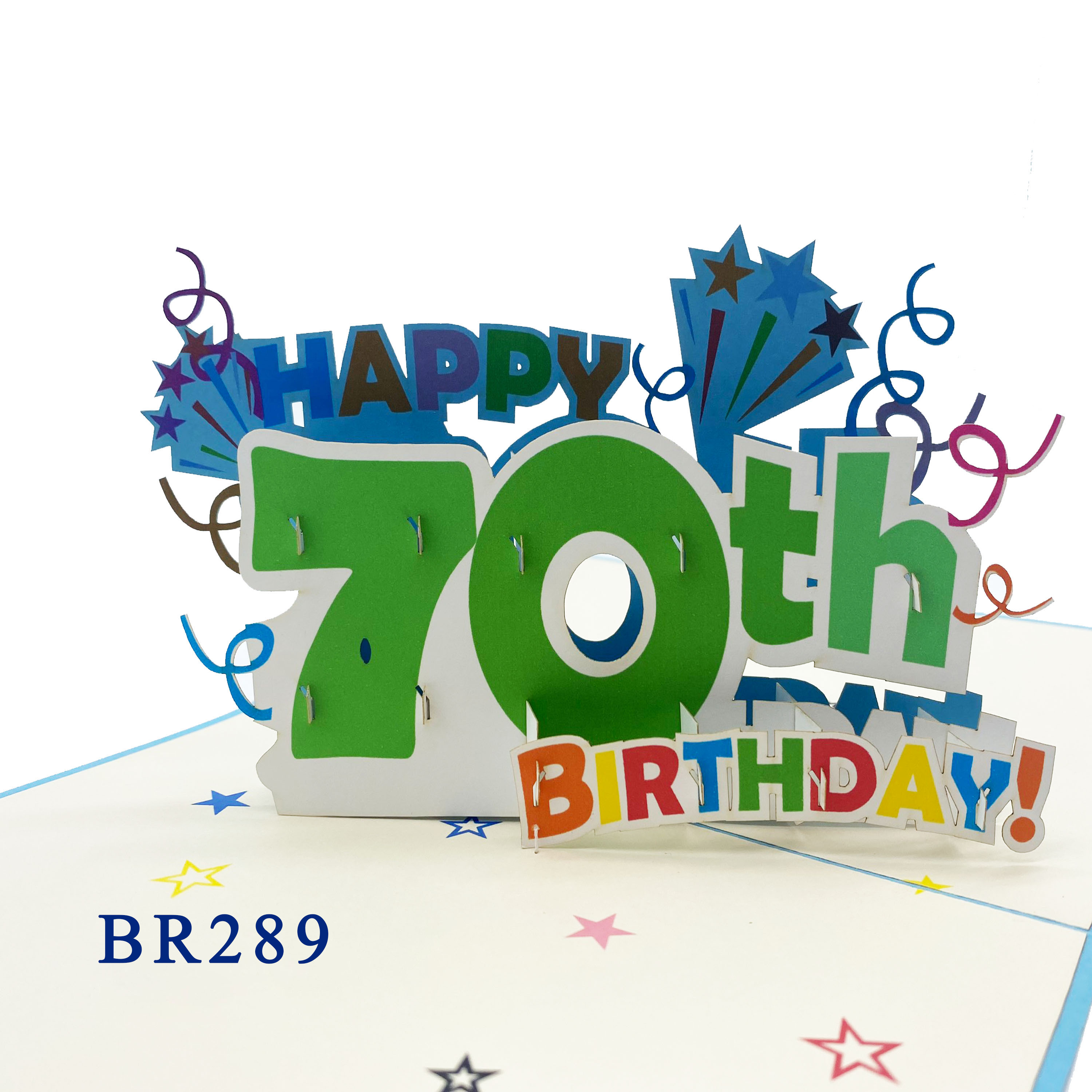 70th Birthday Pop Up Card