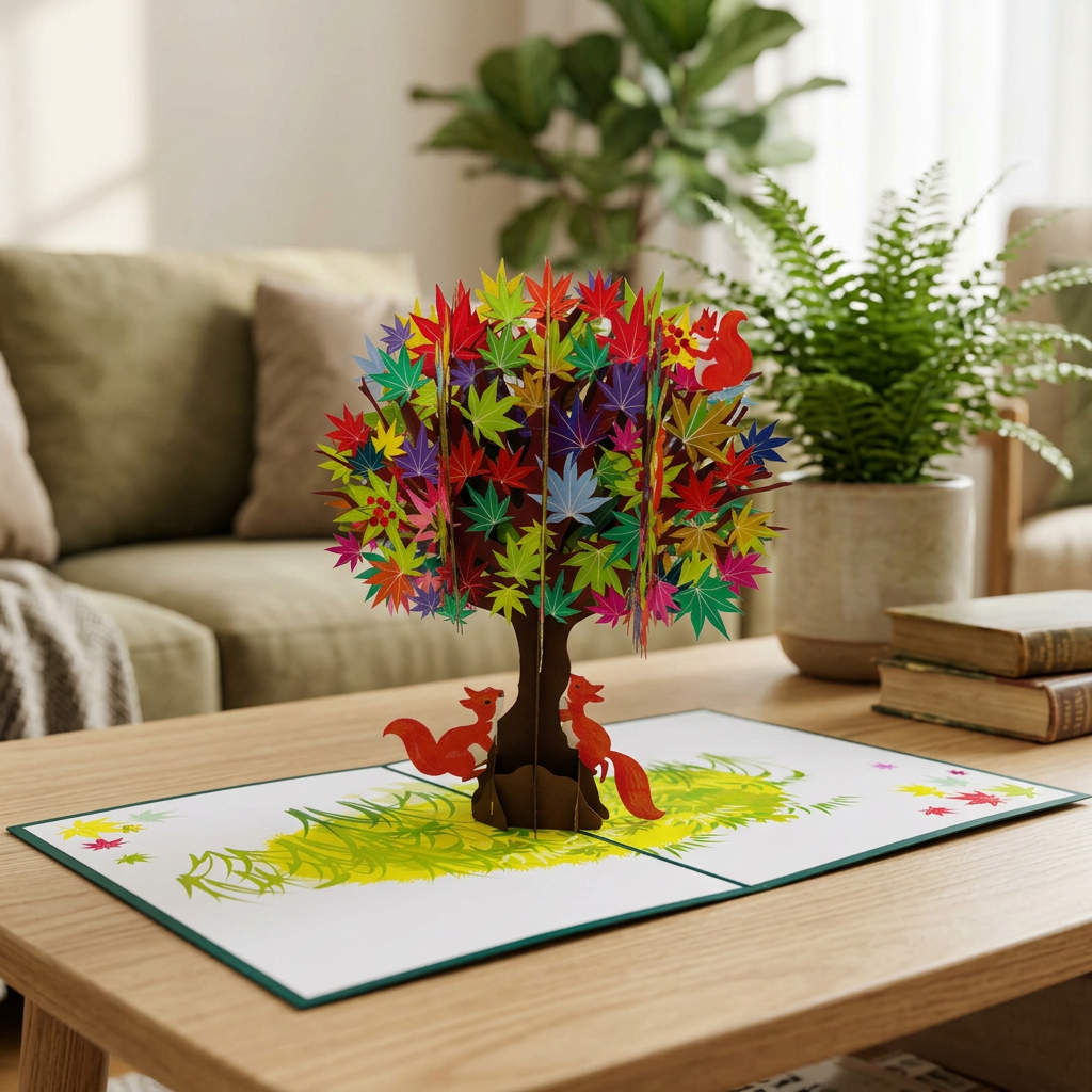 3D Pop Up Tree Greeting Card – Handmade Paper Tree Pop Up Card Wholesale