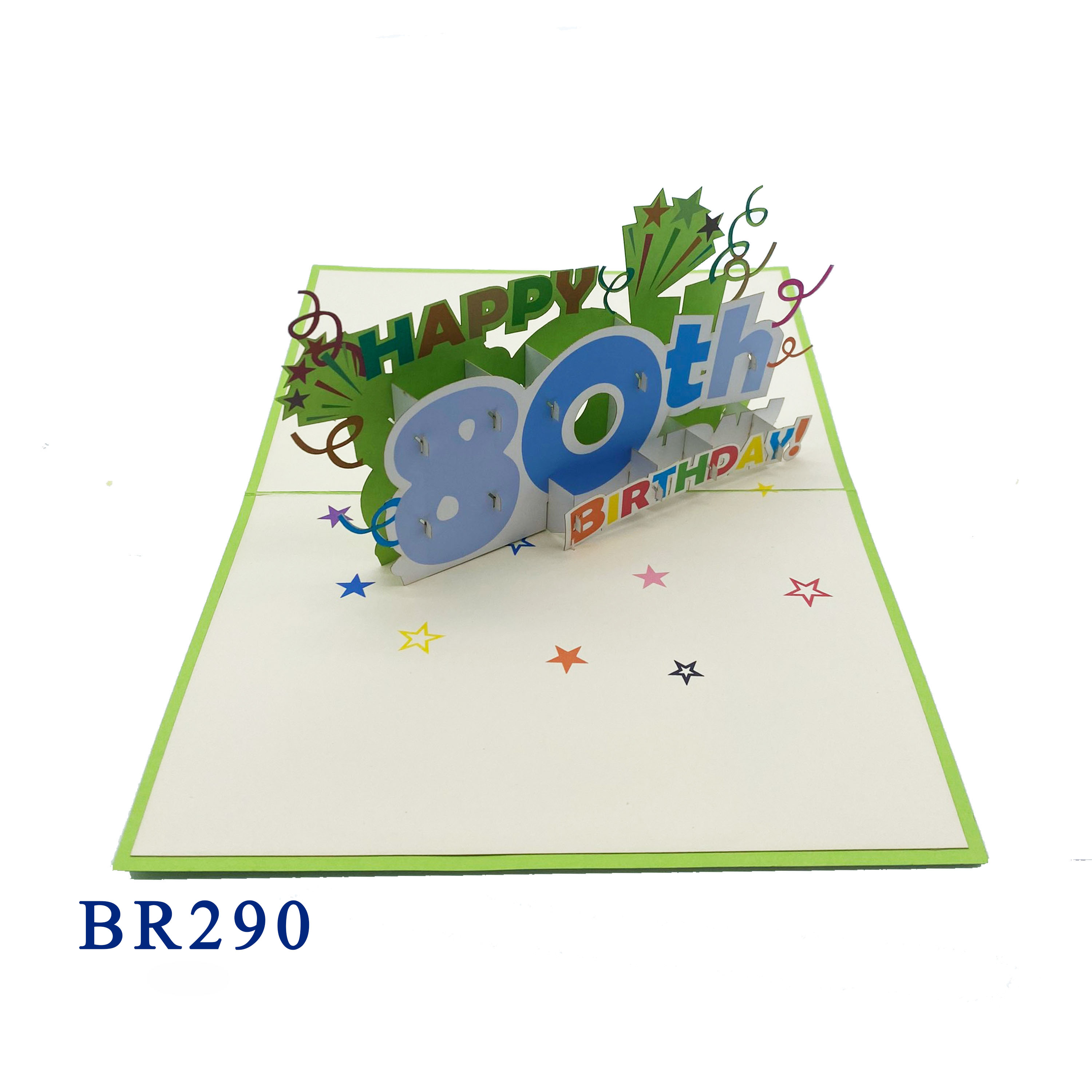 80th Birthday Pop Up Card