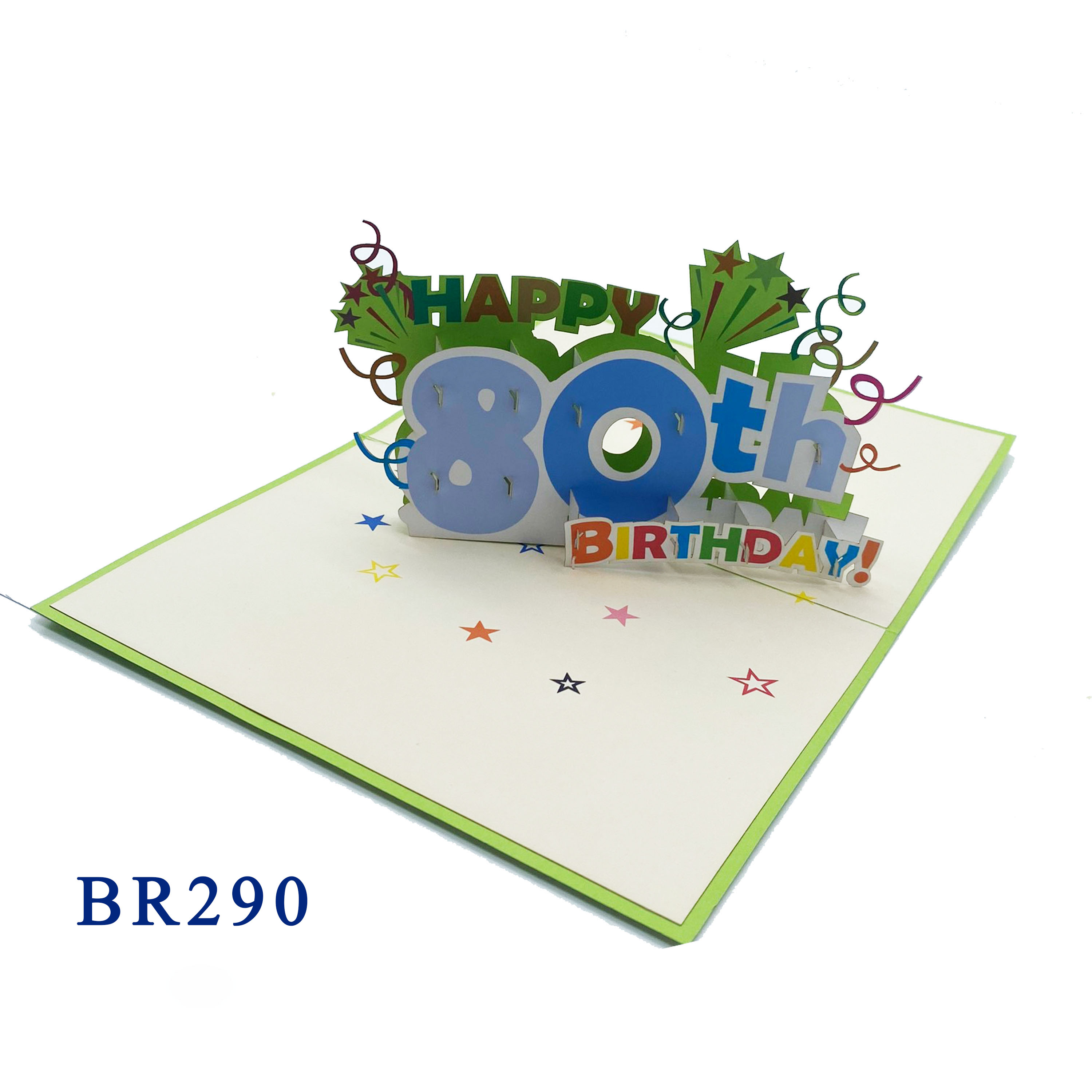 80th Birthday Pop Up Card
