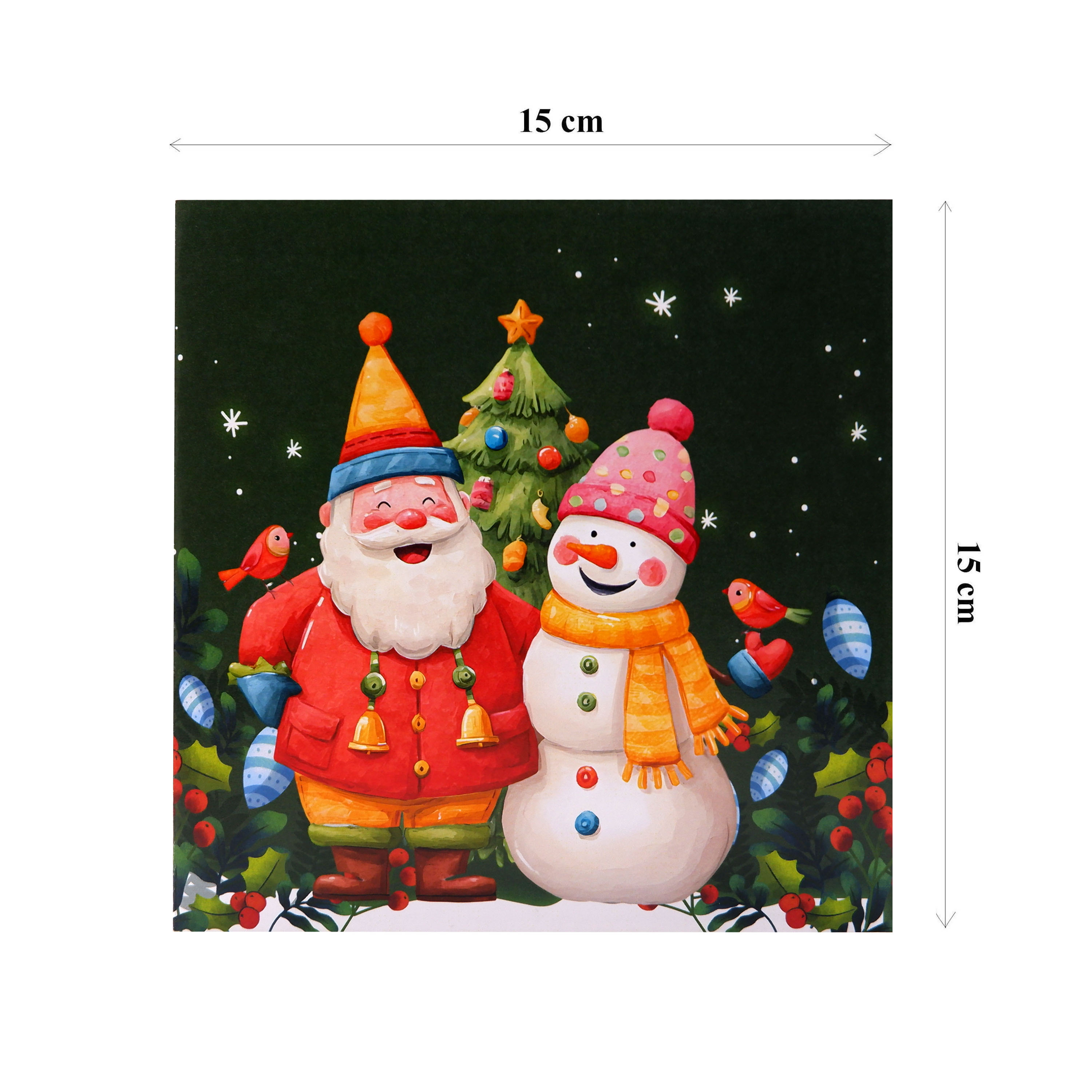 3D Santa and Snowman Pop-Up Card