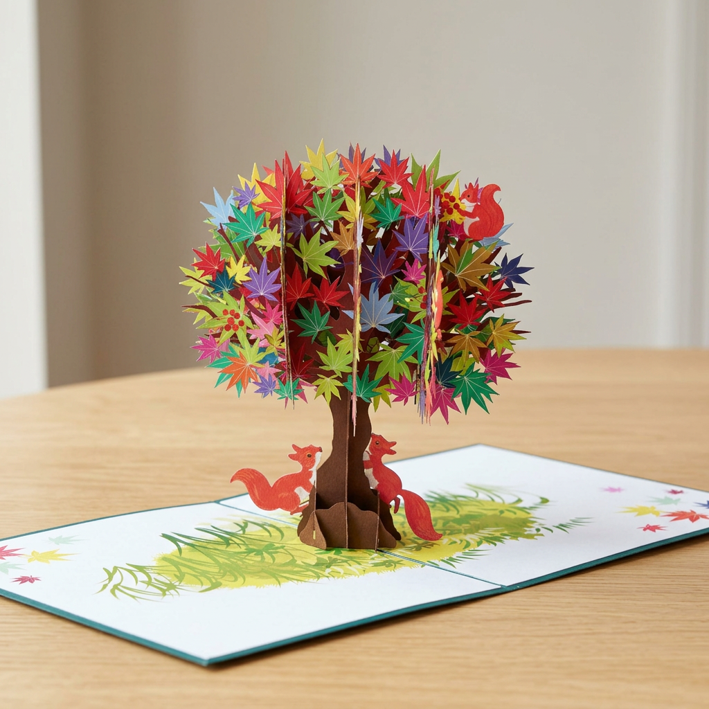 3D Pop Up Tree Greeting Card – Handmade Paper Tree Pop Up Card Wholesale