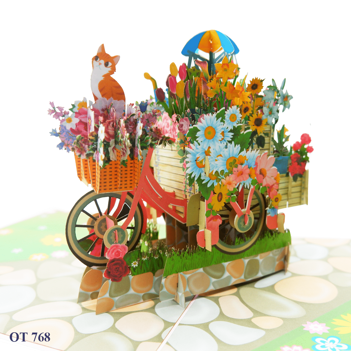 Flowers Cart Pop Up Card