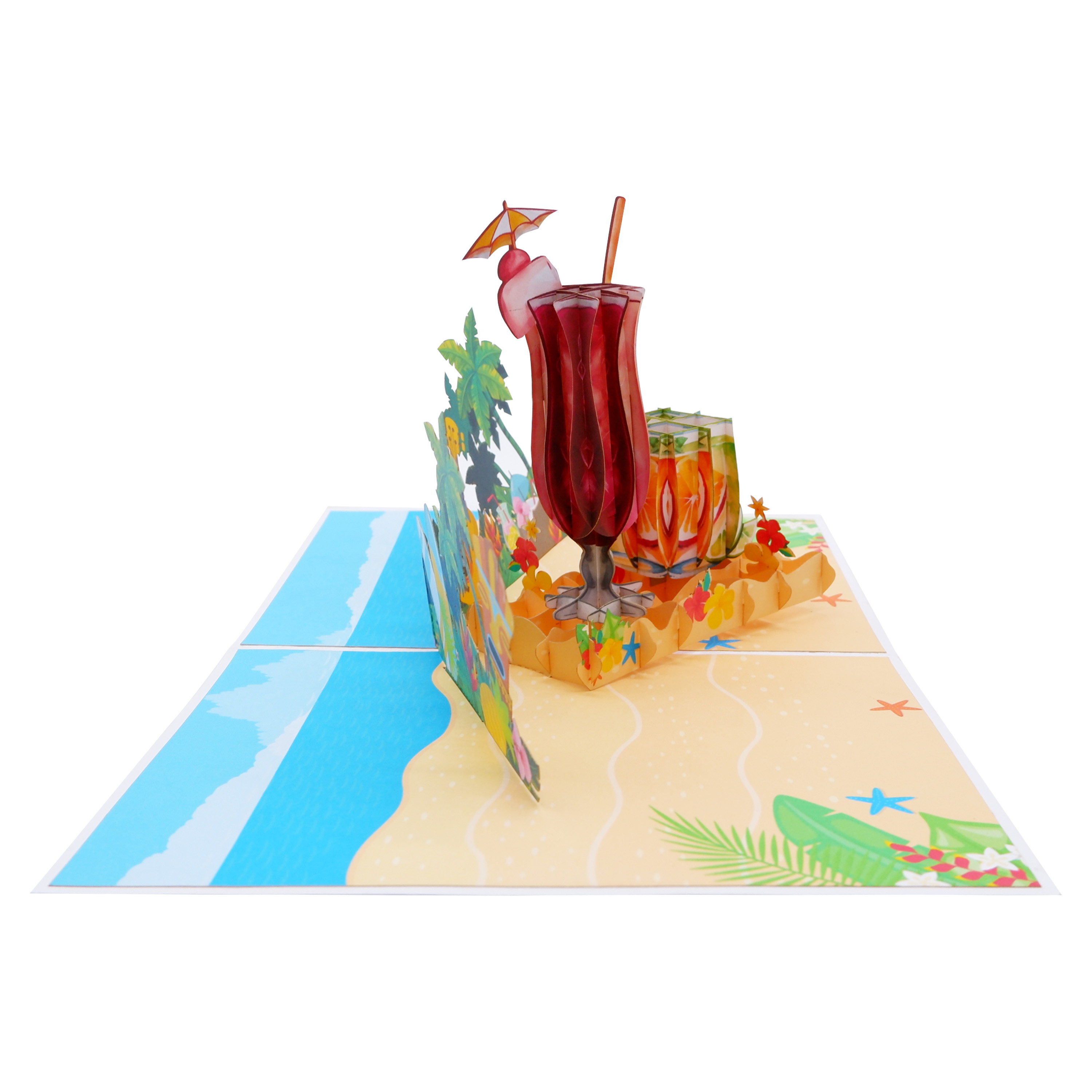 Aloha Cocktail Pop Up Card