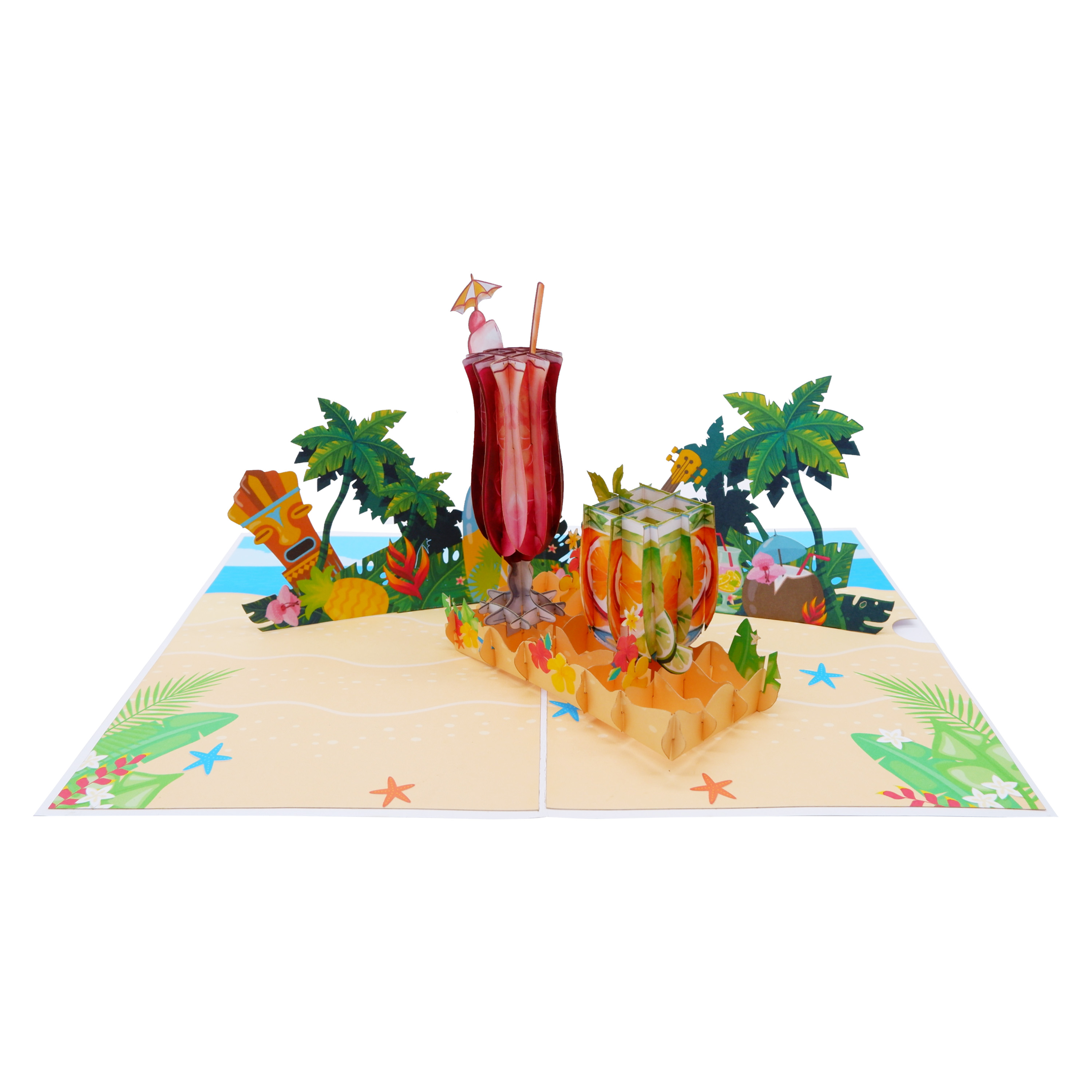 Aloha Cocktail Pop Up Card