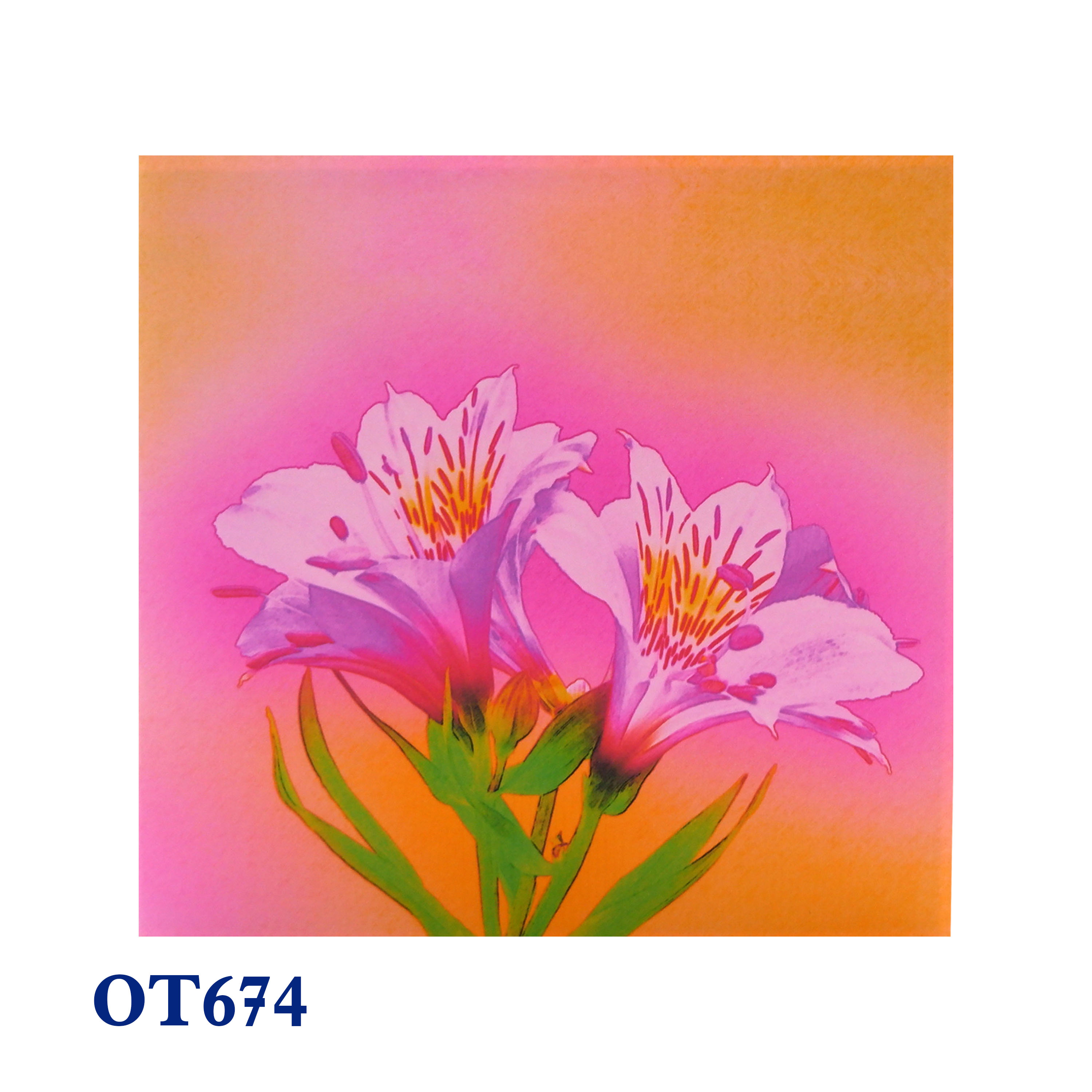 Alstroemeria Hybrids Flowers Pop Up Card