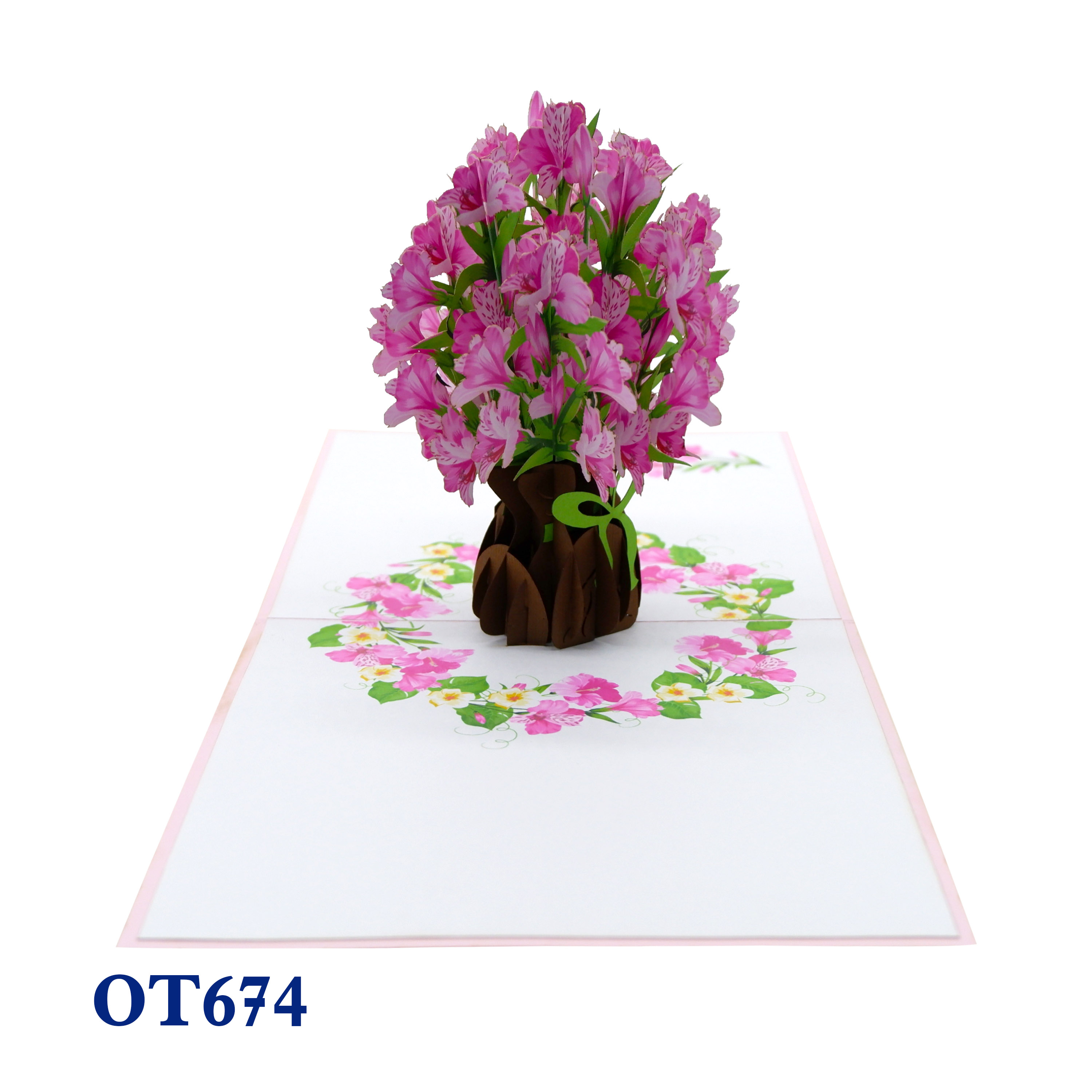 Alstroemeria Hybrids Flowers Pop Up Card