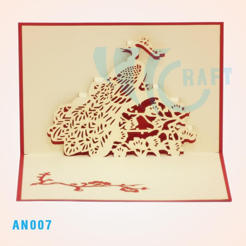 Peacock Pop Up Card