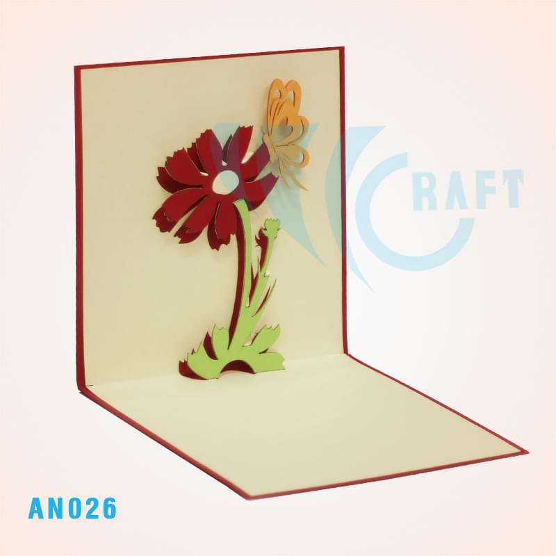 Butterfly And Flower Pop Up Card