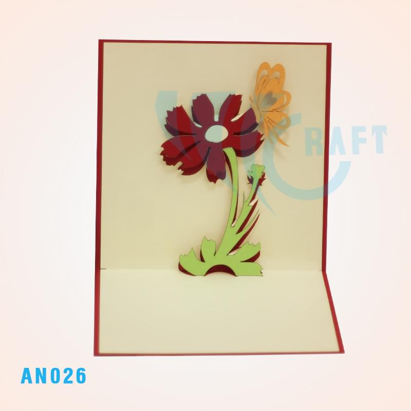 Butterfly And Flower Pop Up Card